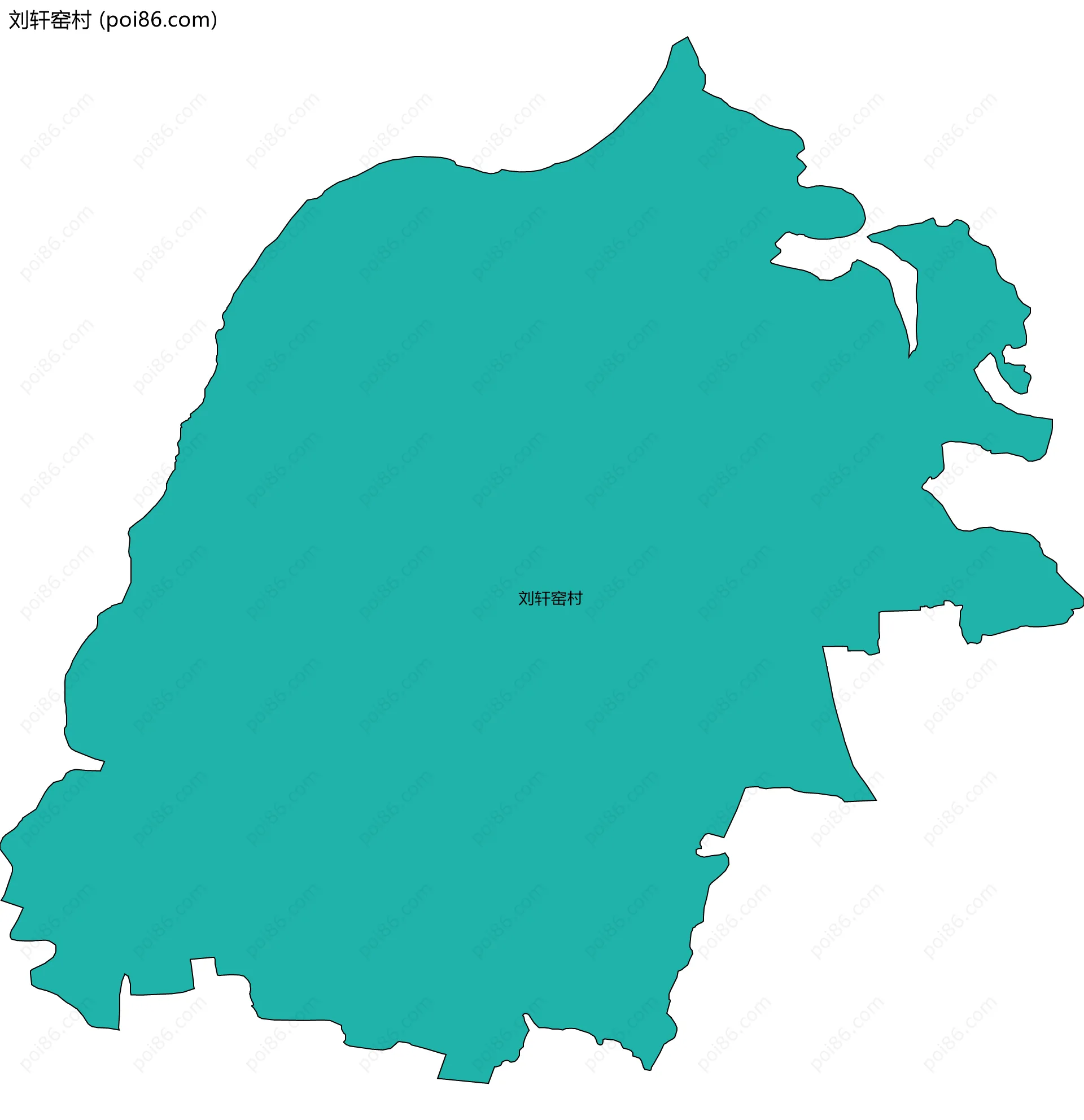 刘轩窑村边界地图