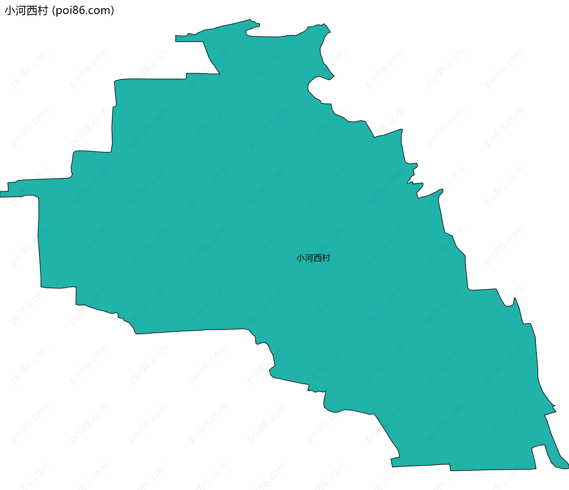 小河西村边界地图