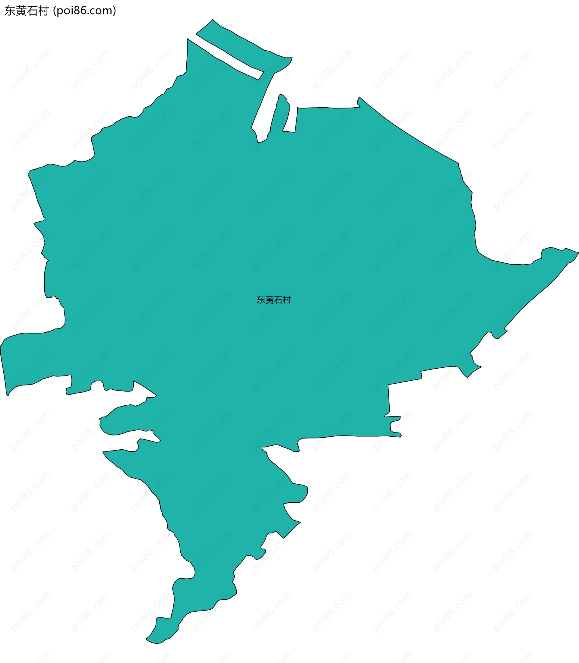 东黄石村边界地图