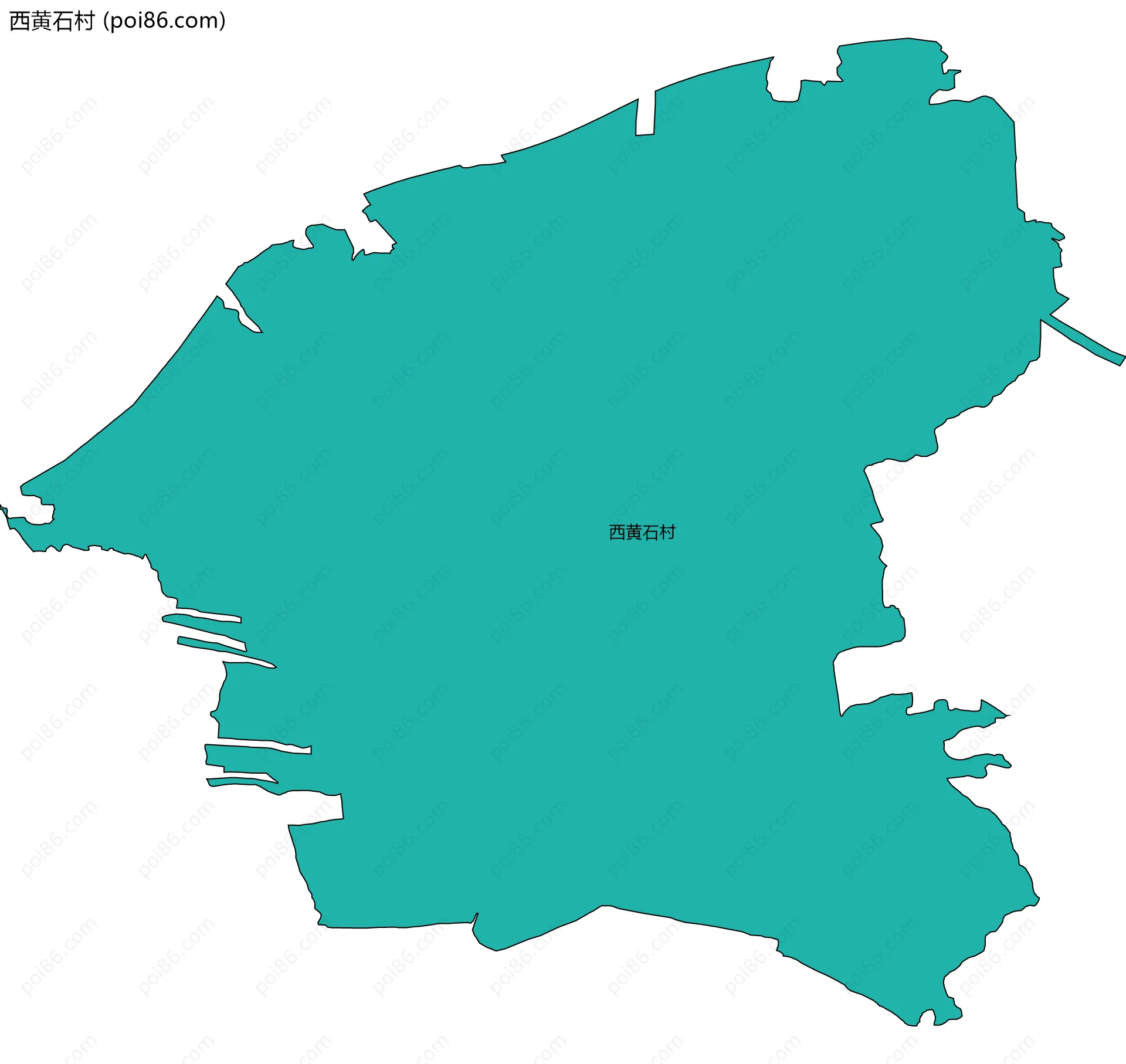 西黄石村边界地图
