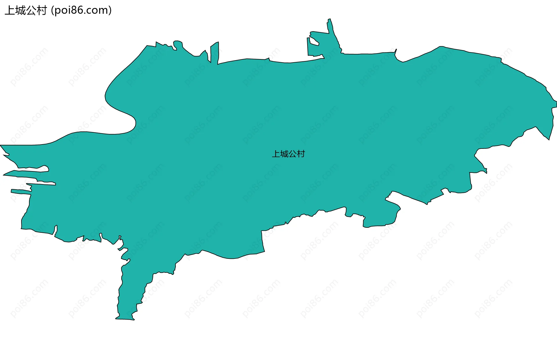 上城公村边界地图