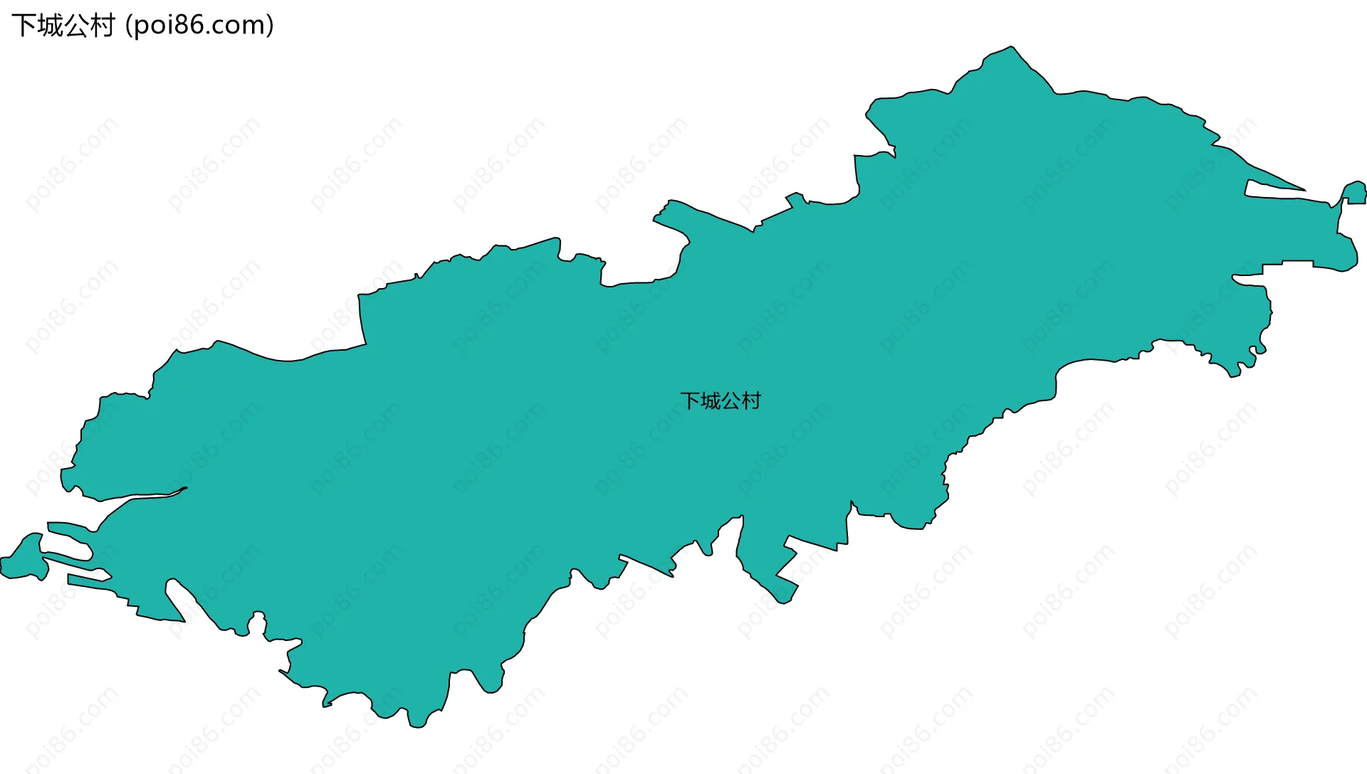 下城公村边界地图