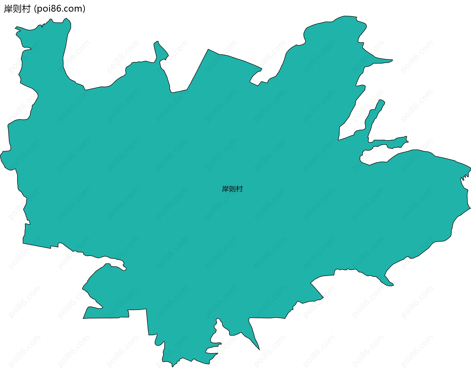 岸则村边界地图