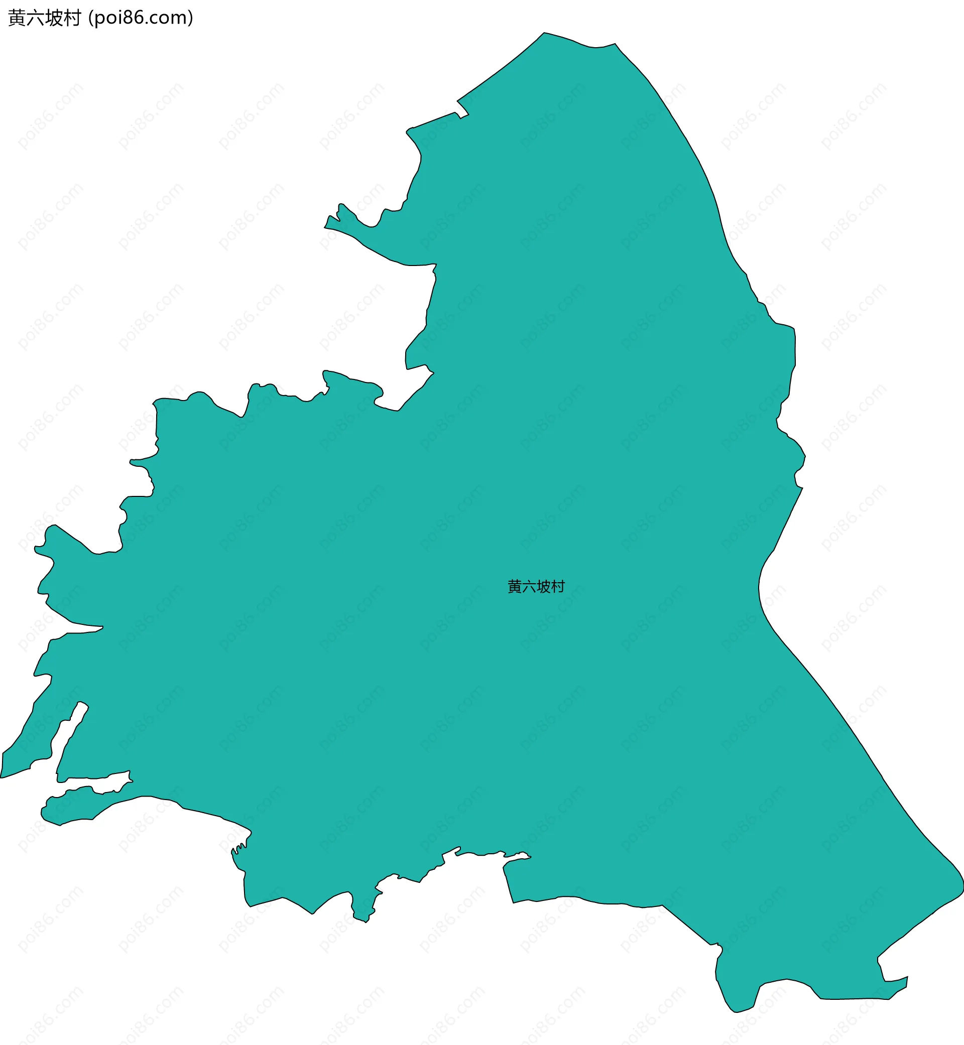 黄六坡村边界地图