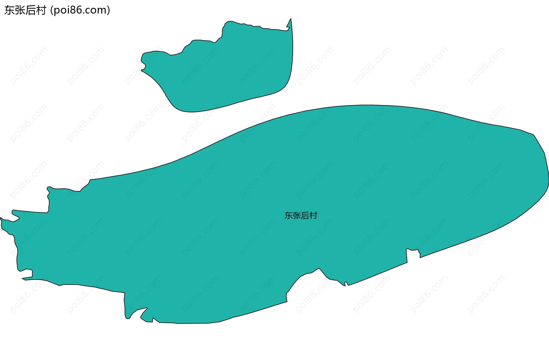 东张后村边界地图