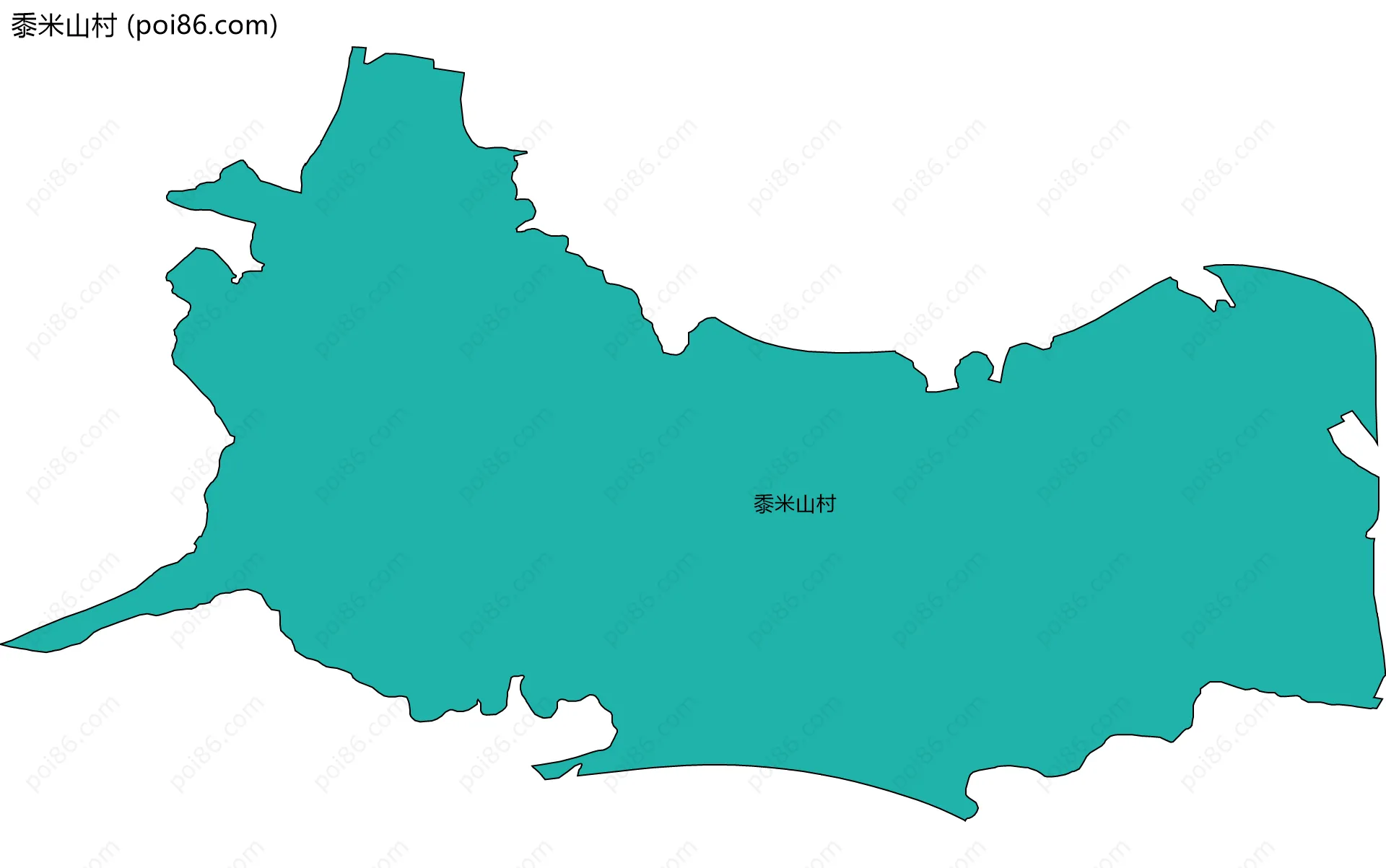 黍米山村边界地图
