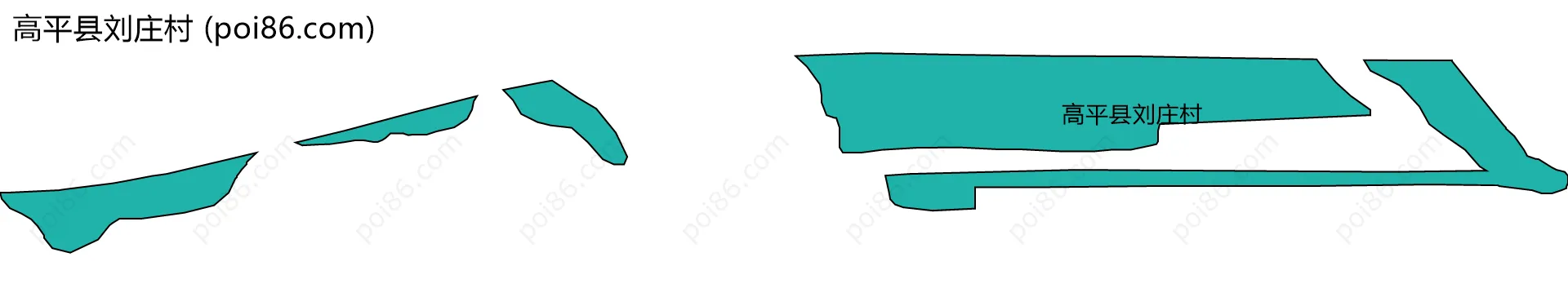 高平县刘庄村边界地图