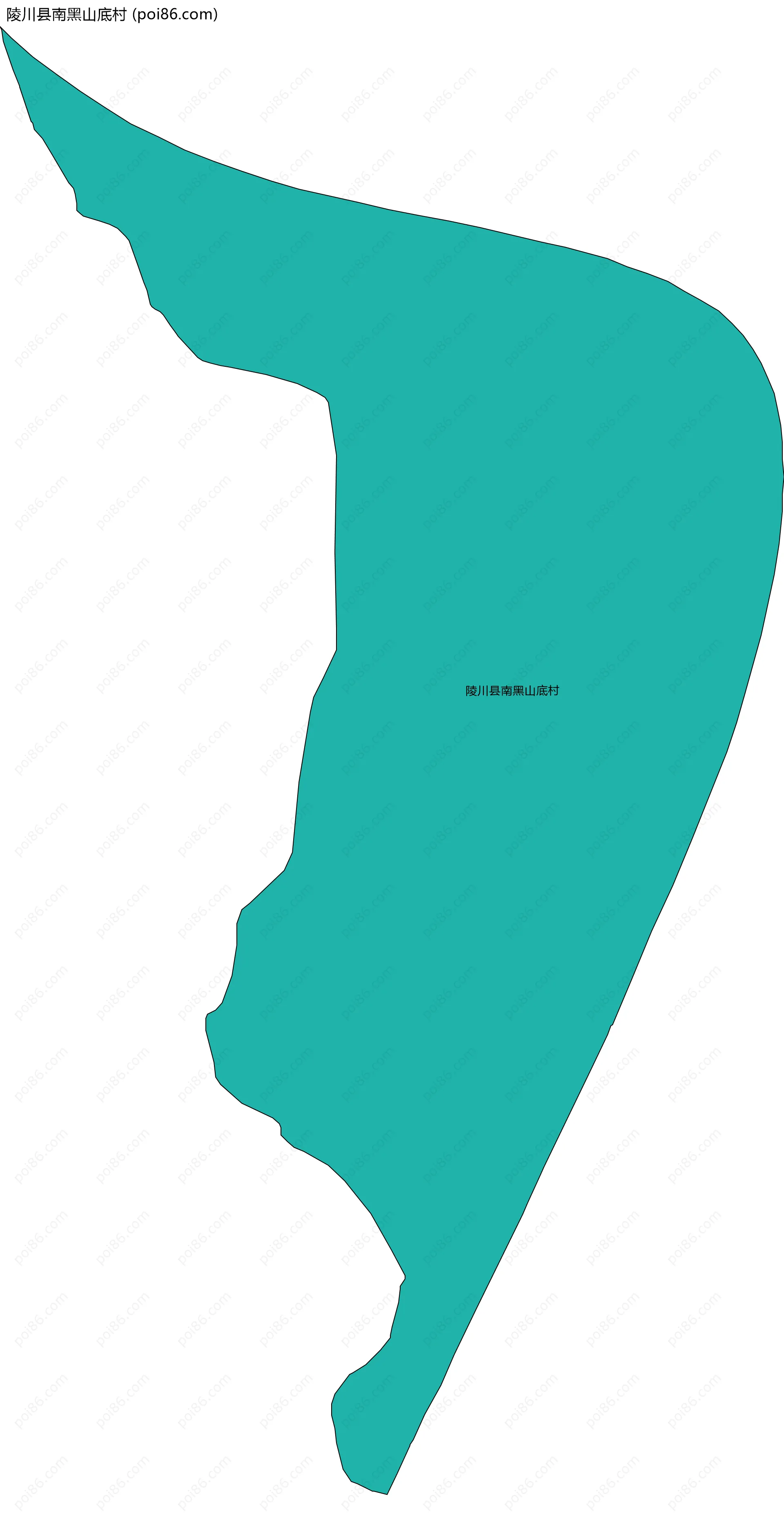 陵川县南黑山底村边界地图