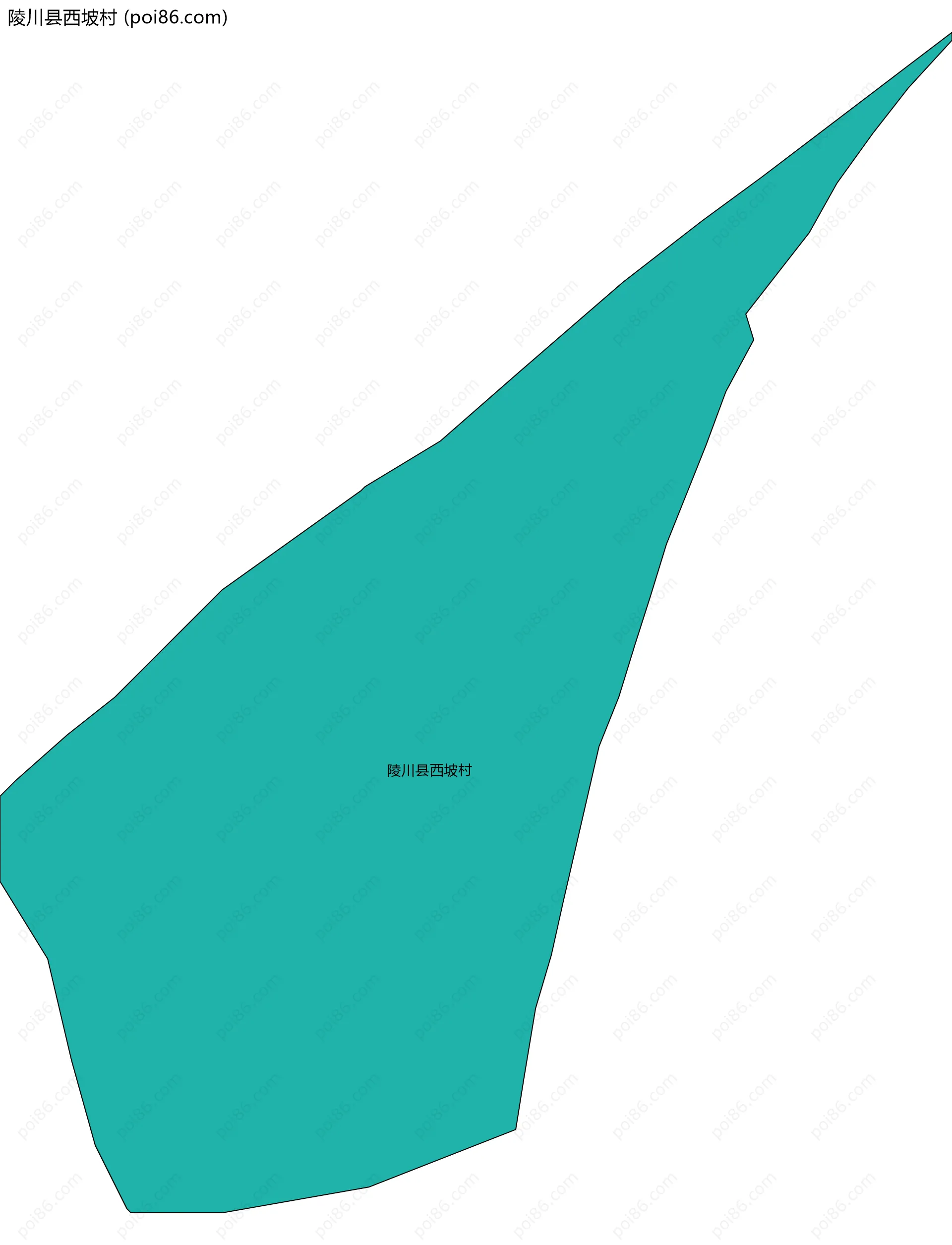 陵川县西坡村边界地图