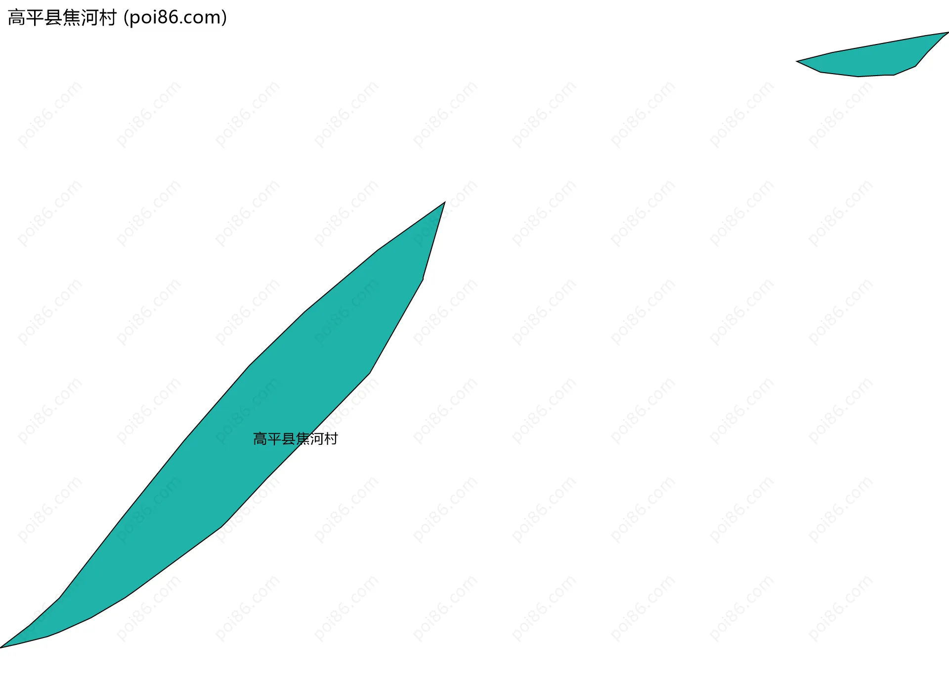高平县焦河村边界地图