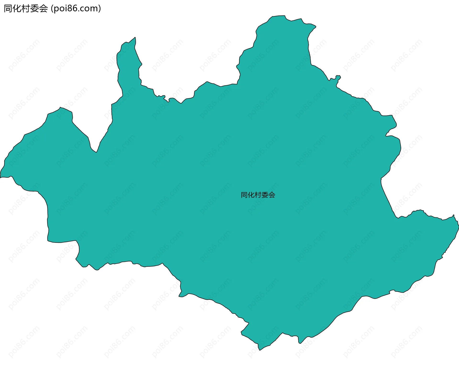 同化村委会边界地图