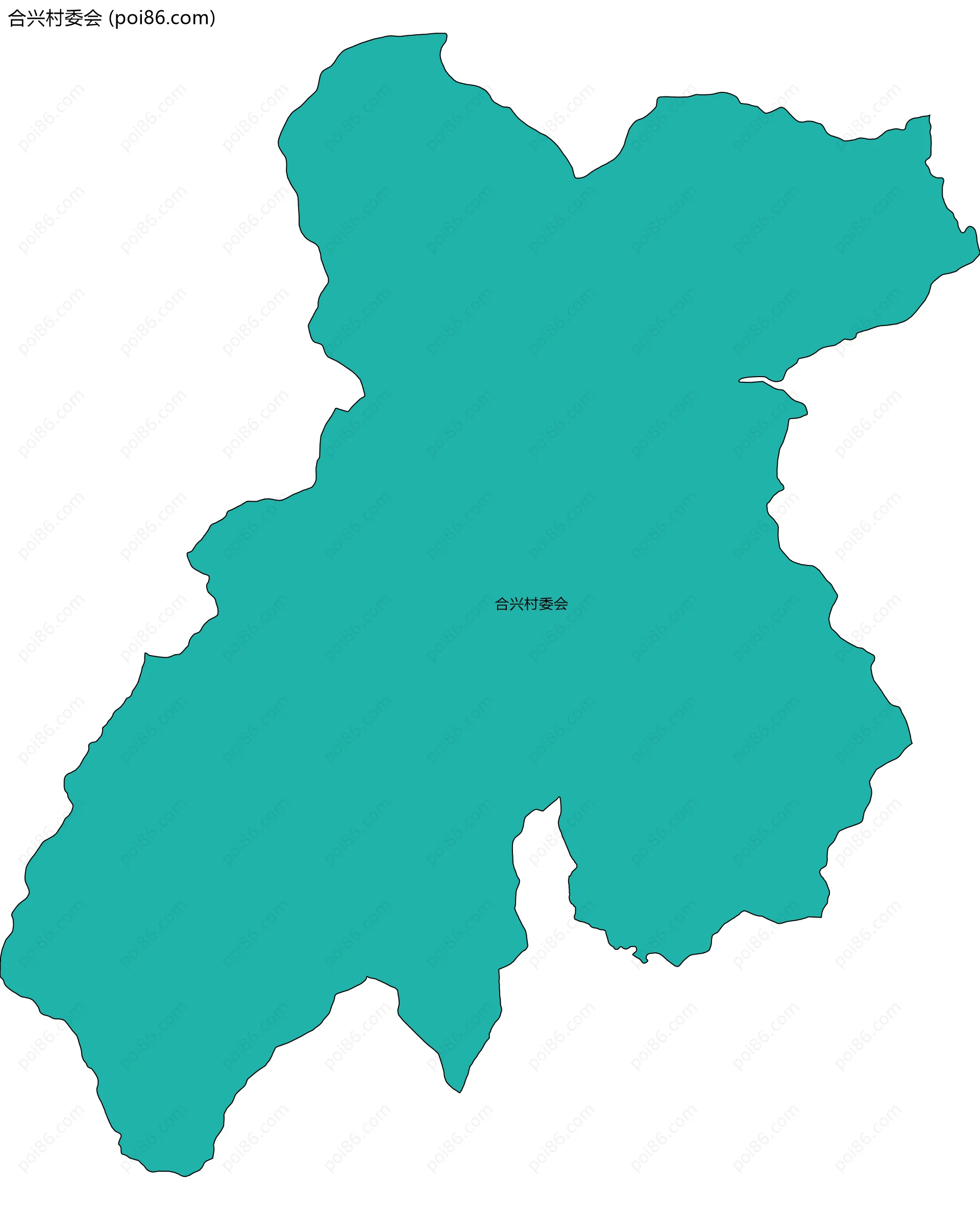 合兴村委会边界地图