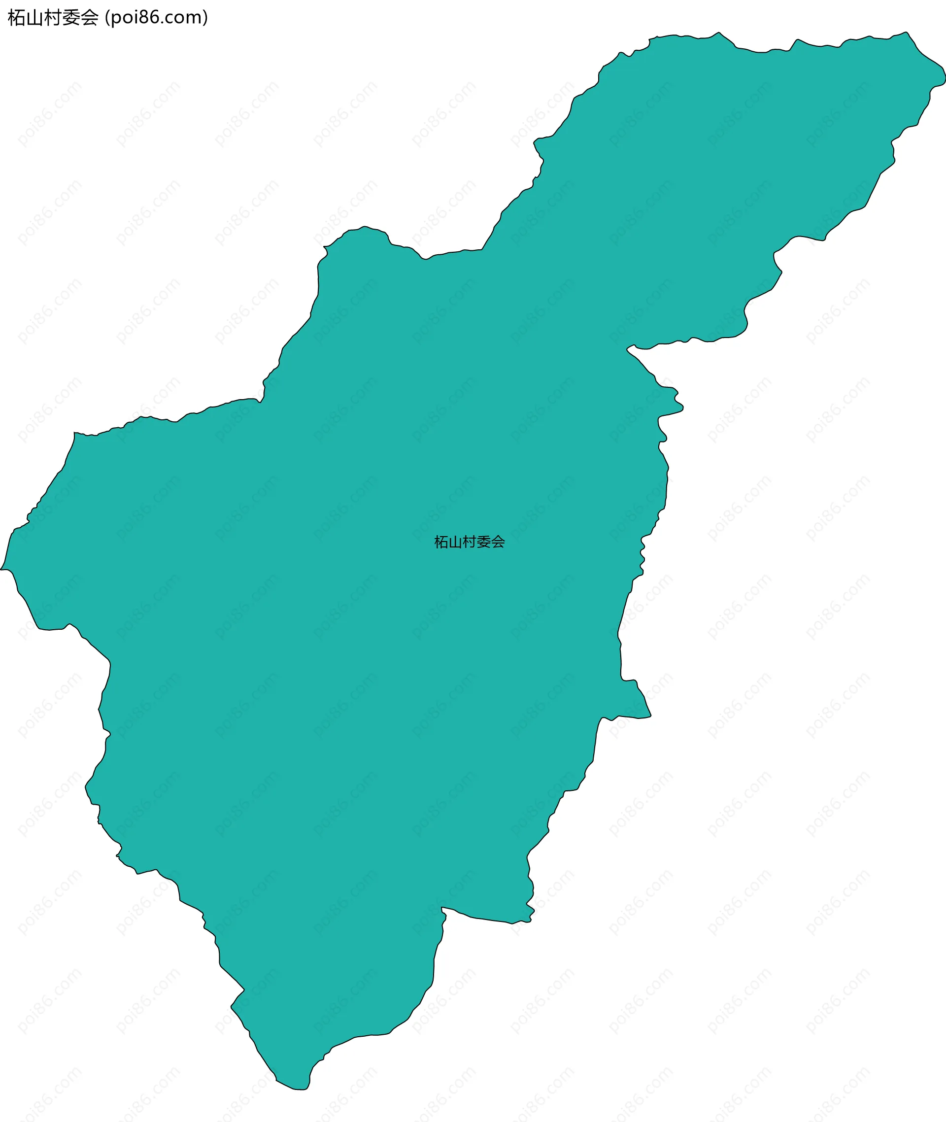 柘山村委会边界地图