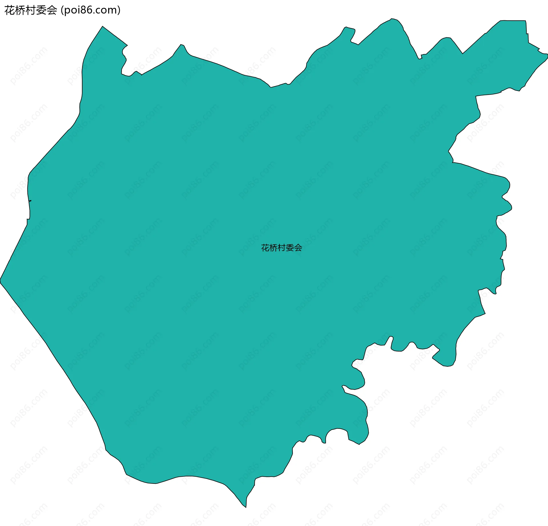 花桥村委会边界地图