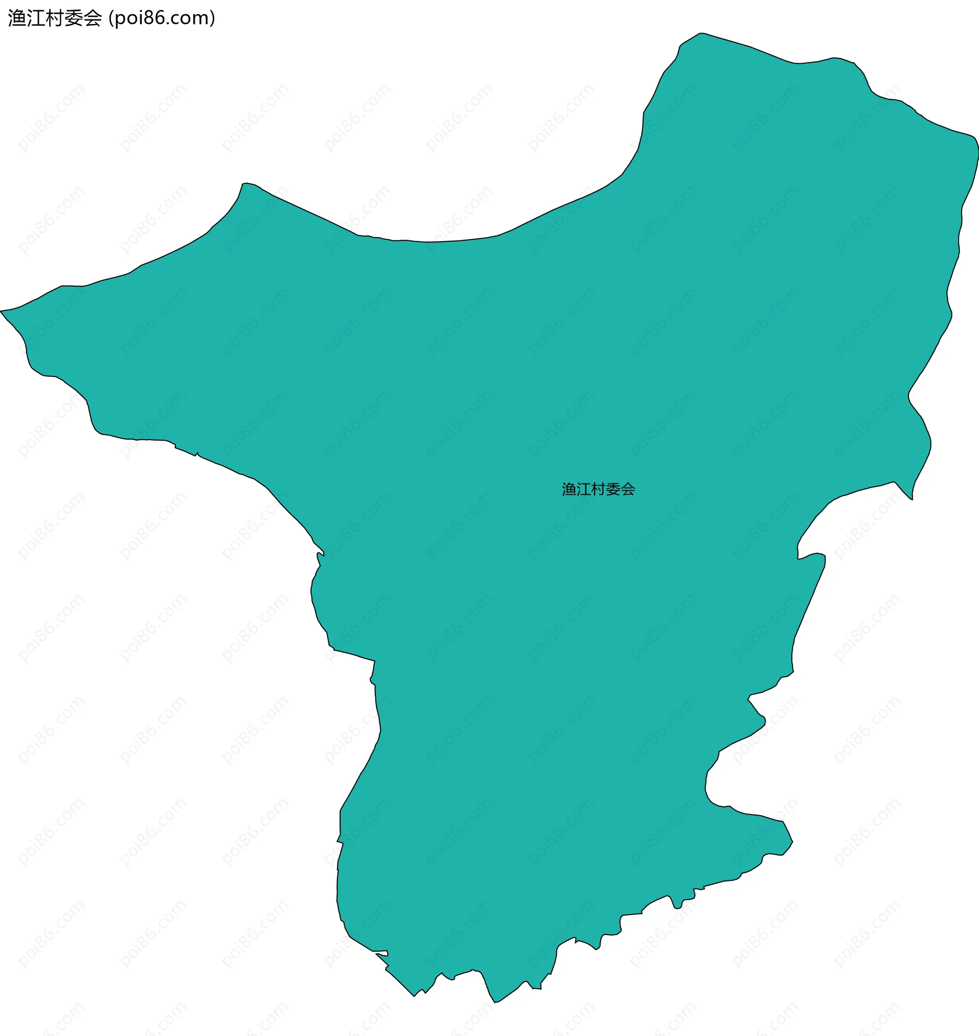 渔江村委会边界地图