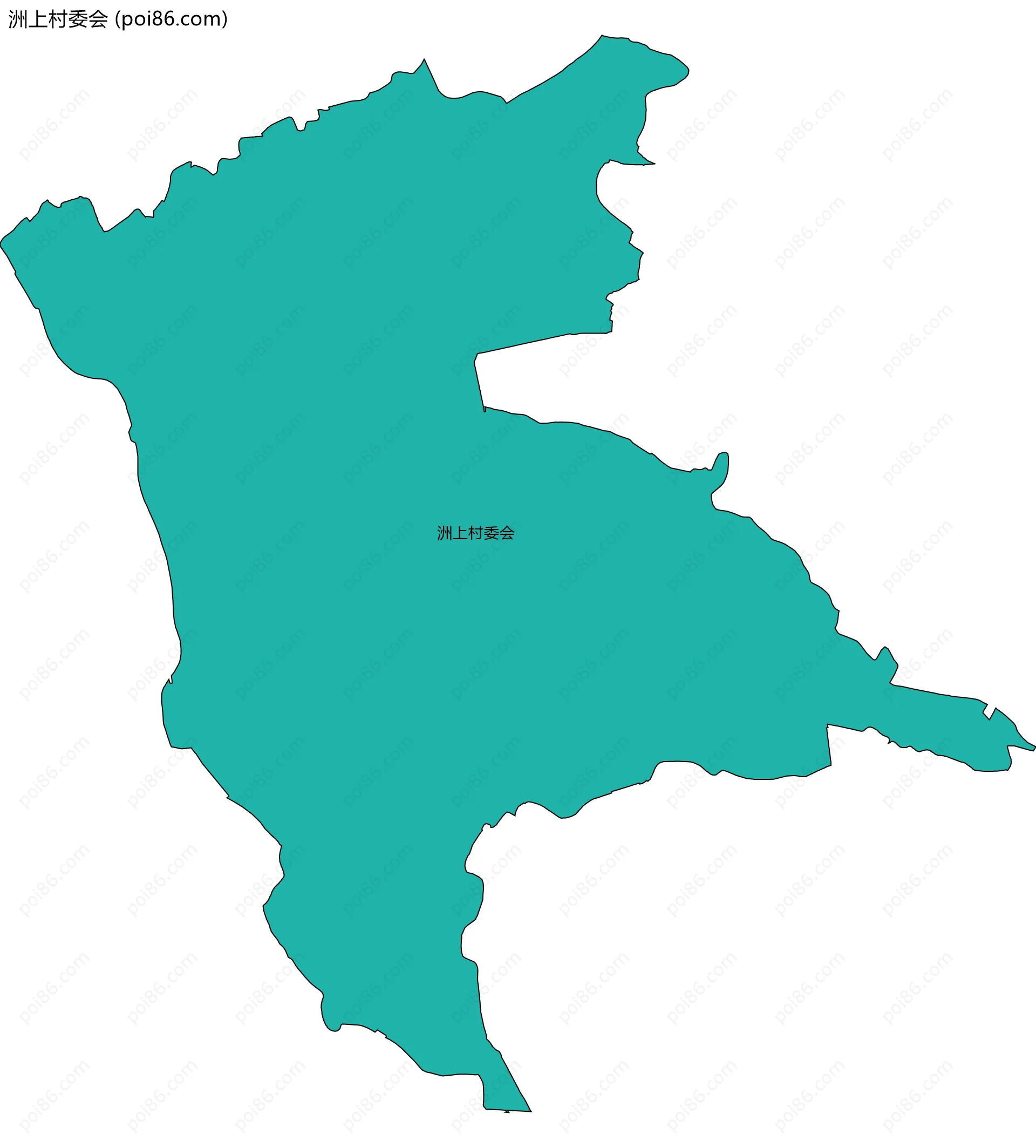 洲上村委会边界地图