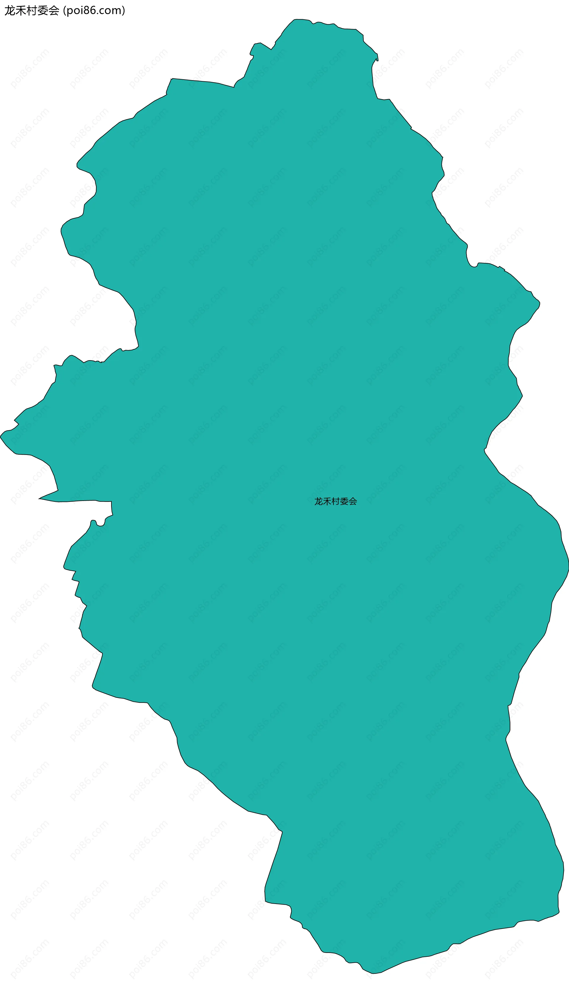 龙禾村委会边界地图