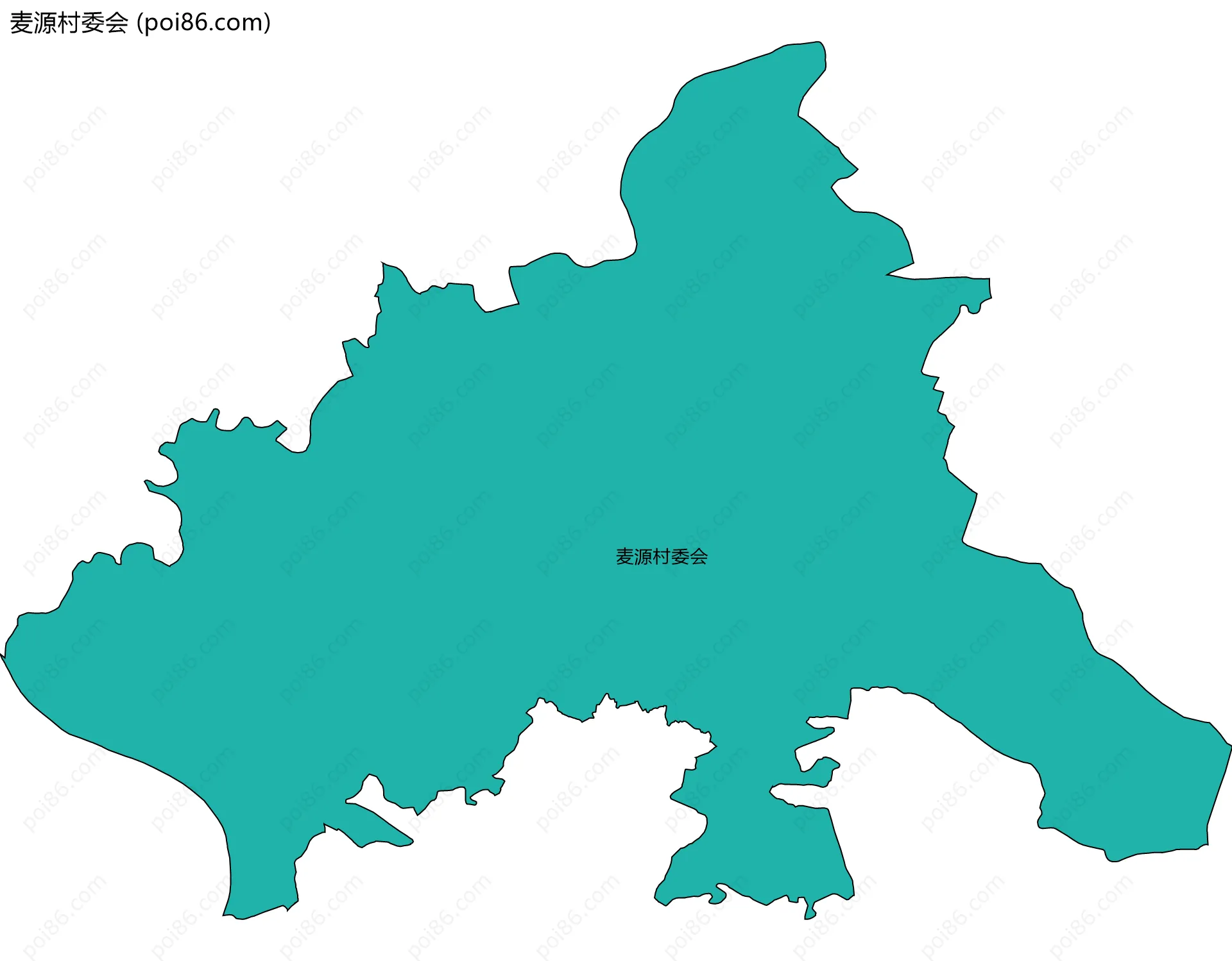 麦源村委会边界地图