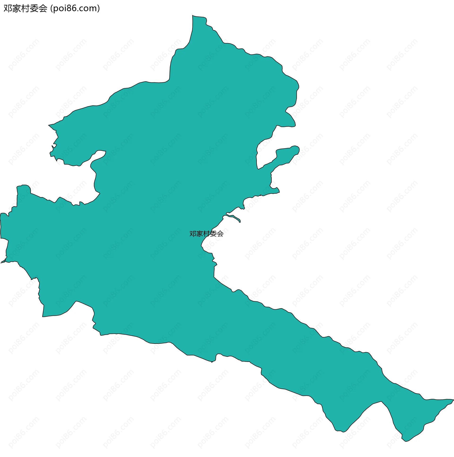 邓家村委会边界地图