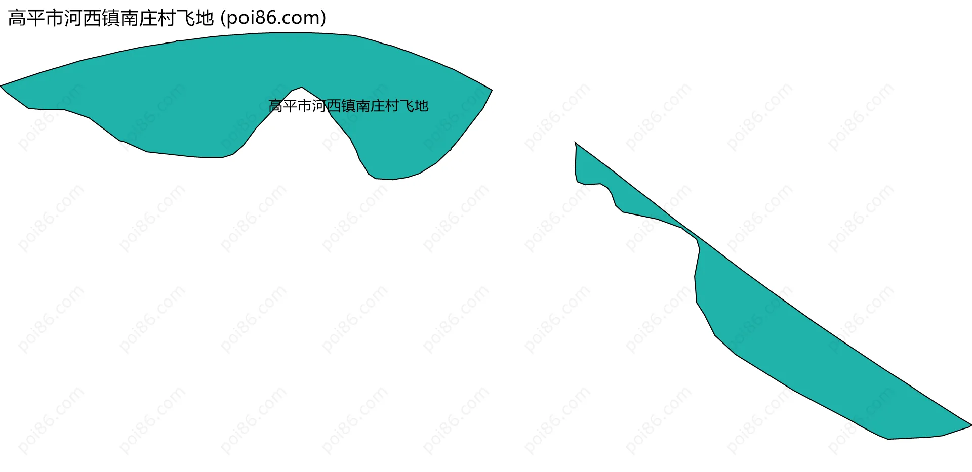 高平市河西镇南庄村飞地边界地图