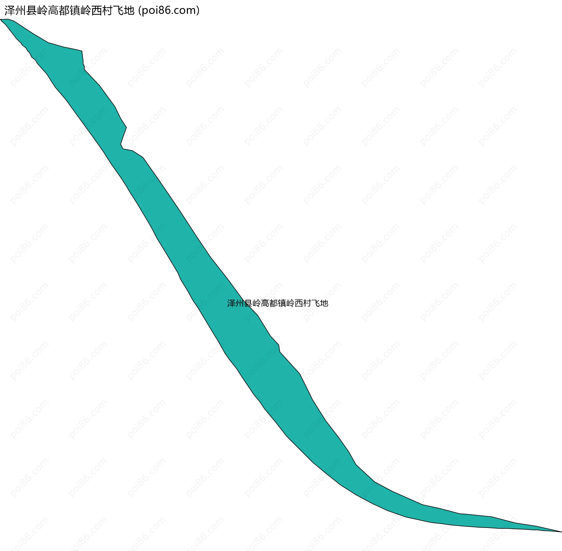 泽州县岭高都镇岭西村飞地边界地图