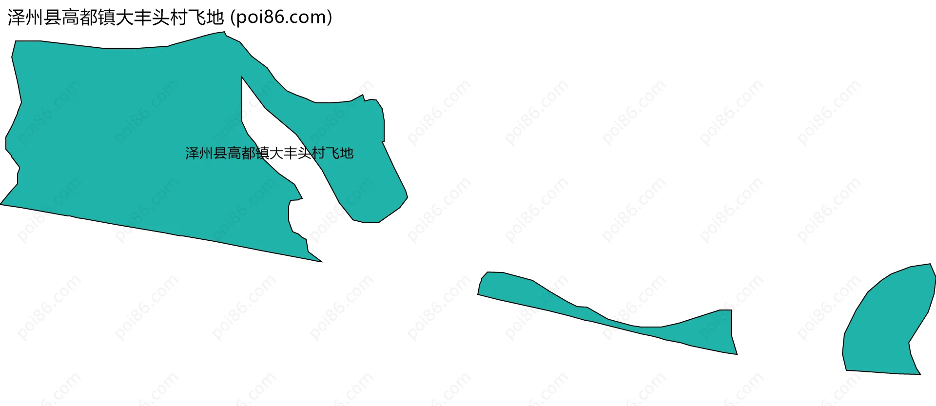 泽州县高都镇大丰头村飞地边界地图