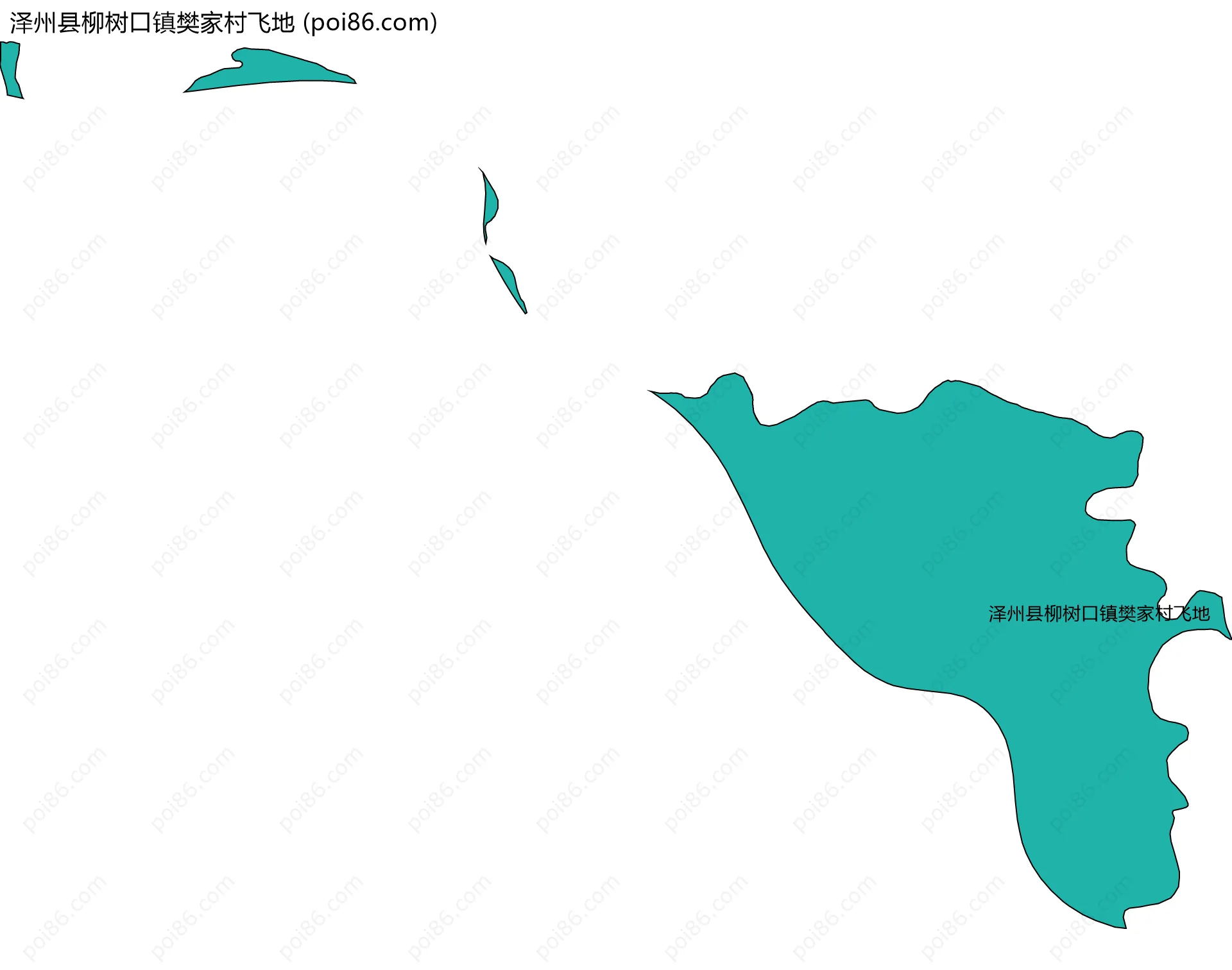 泽州县柳树口镇樊家村飞地边界地图