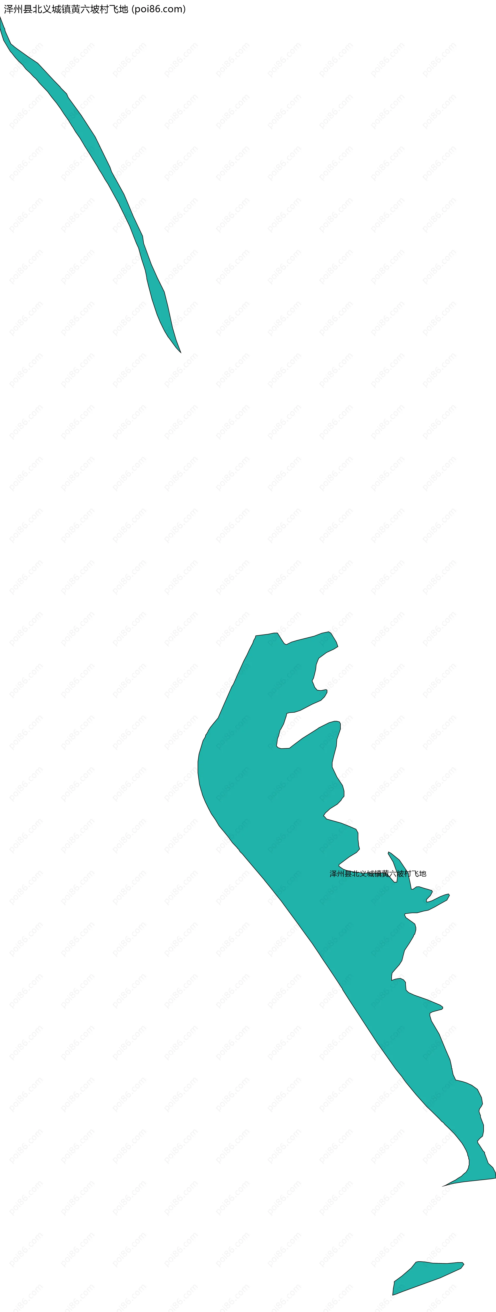 泽州县北义城镇黄六坡村飞地边界地图