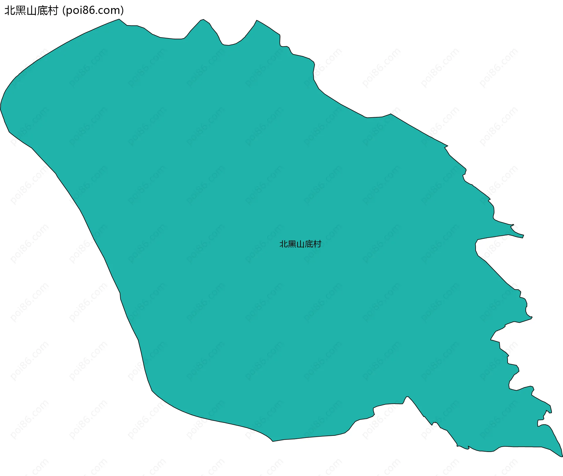 北黑山底村边界地图