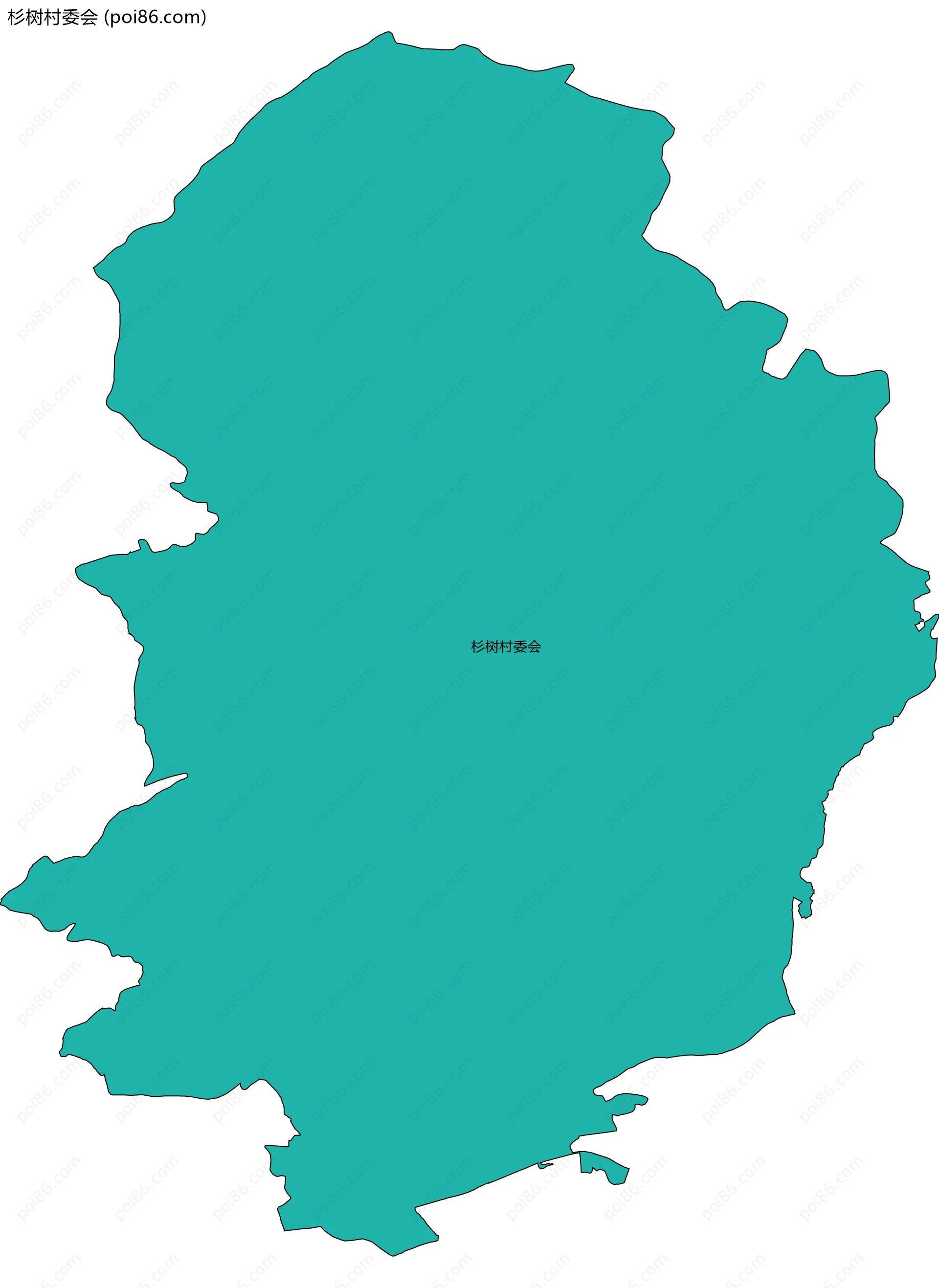 杉树村委会边界地图