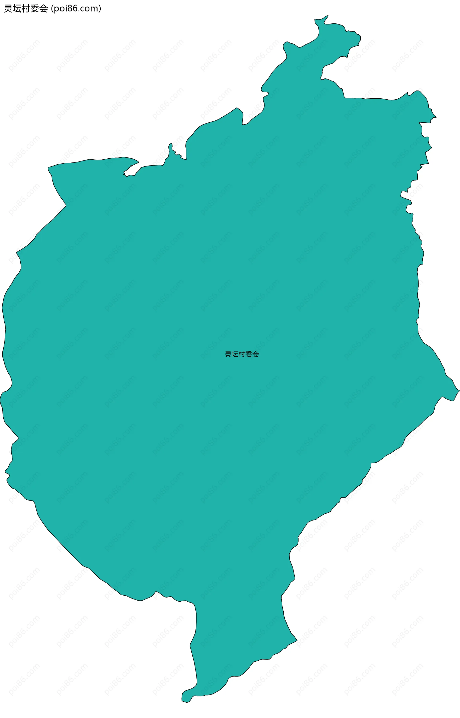 灵坛村委会边界地图