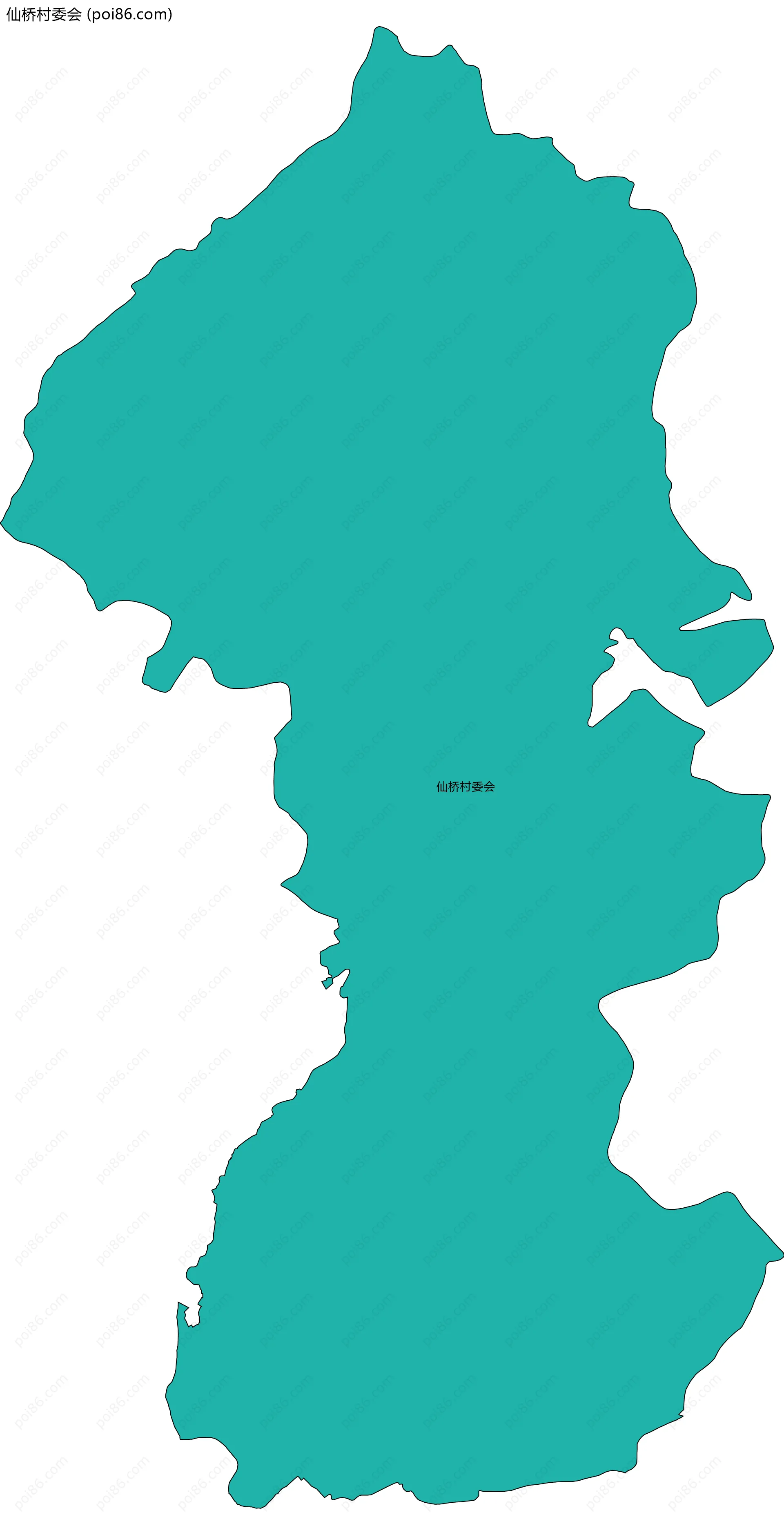 仙桥村委会边界地图