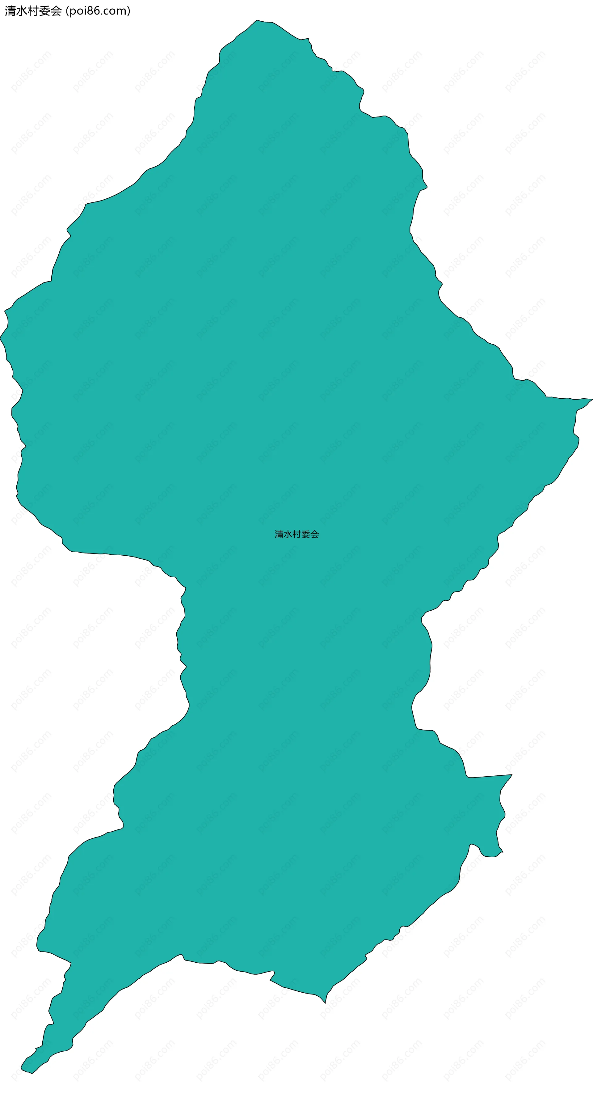 清水村委会边界地图