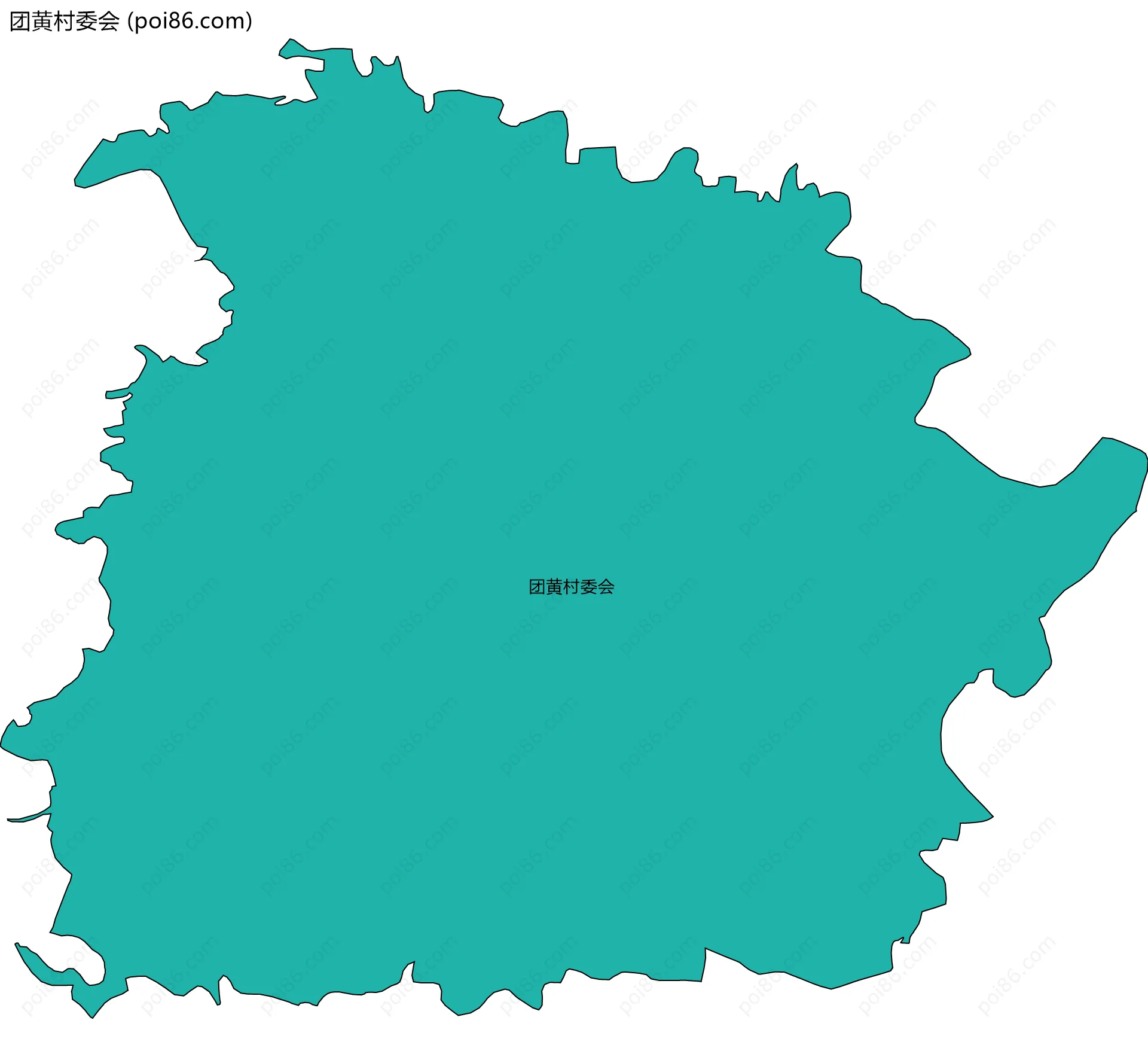 团黄村委会边界地图