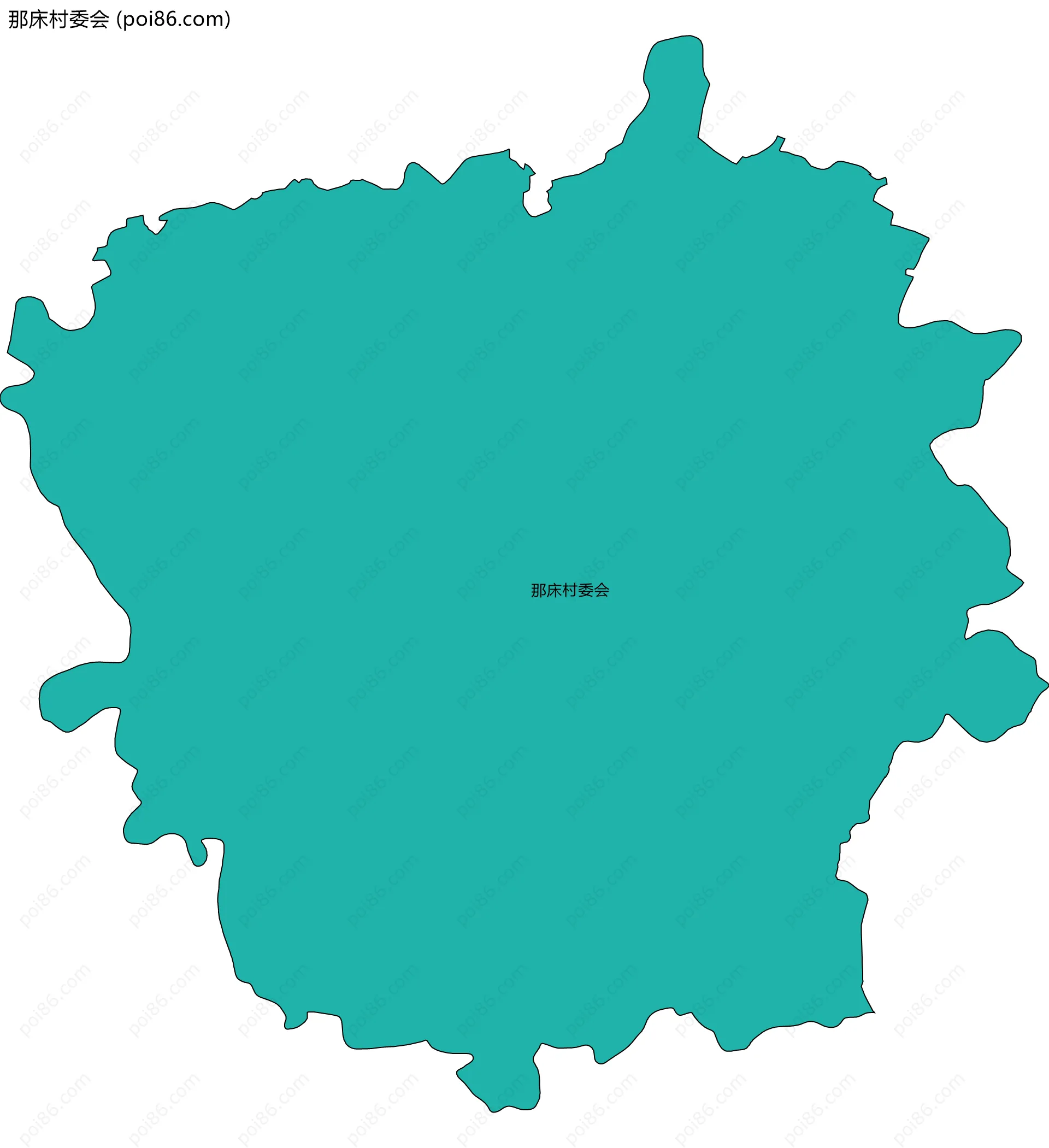 那床村委会边界地图