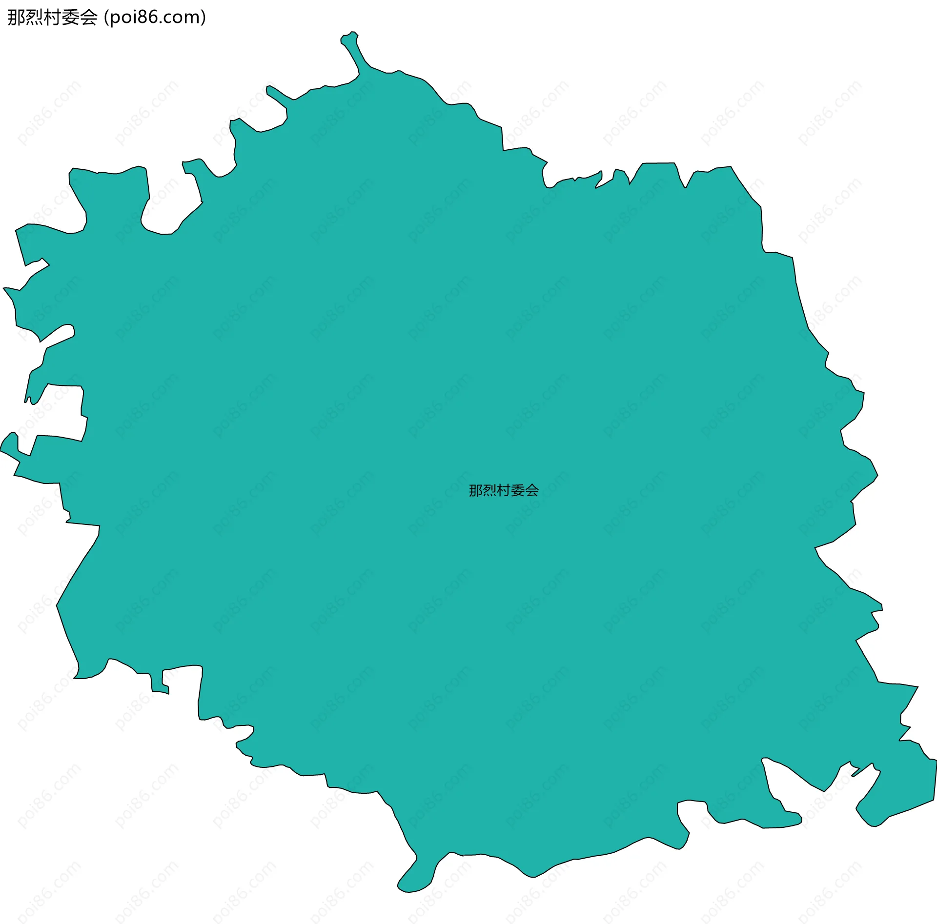 那烈村委会边界地图