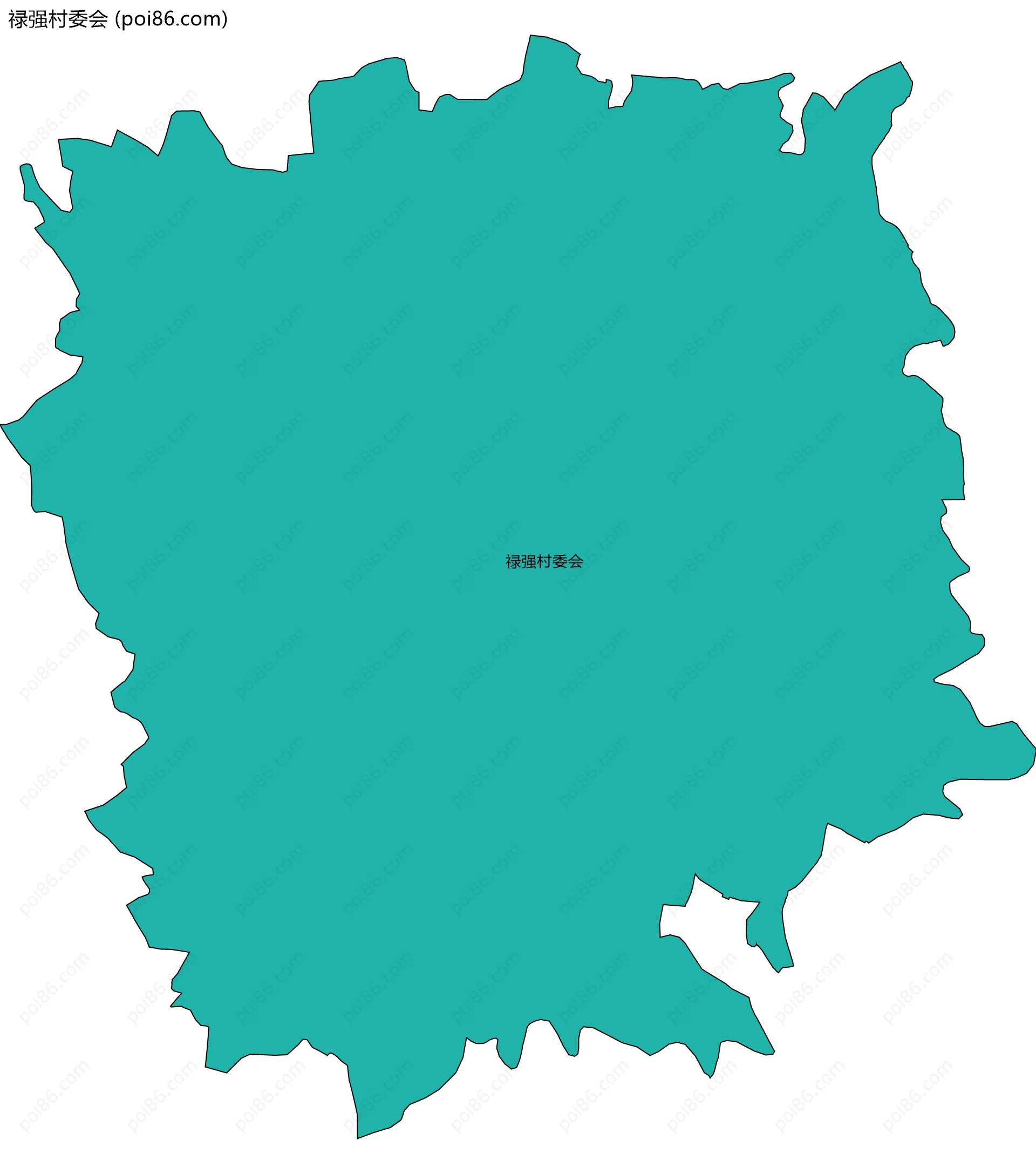 禄强村委会边界地图