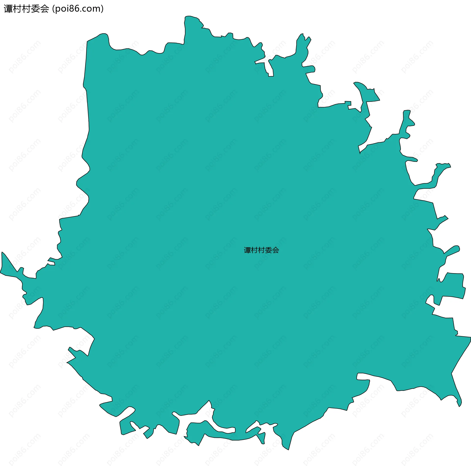 谭村村委会边界地图