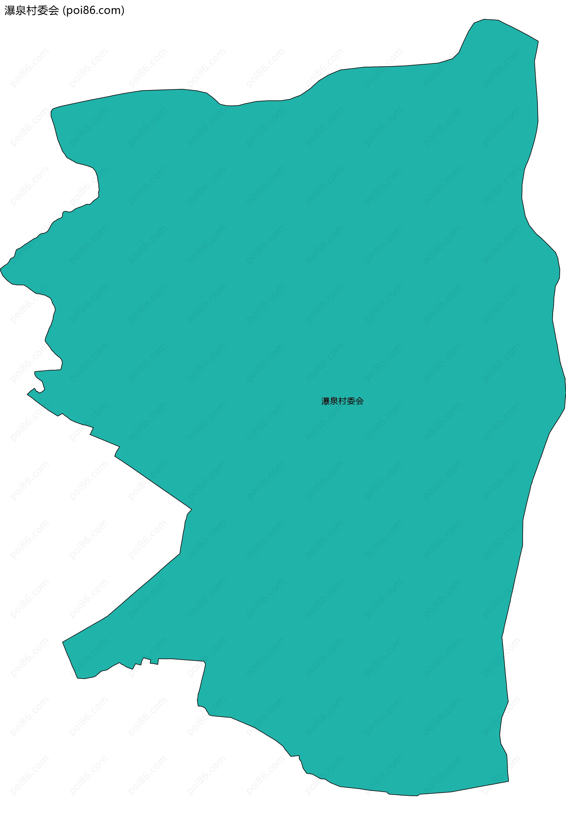 瀑泉村委会边界地图