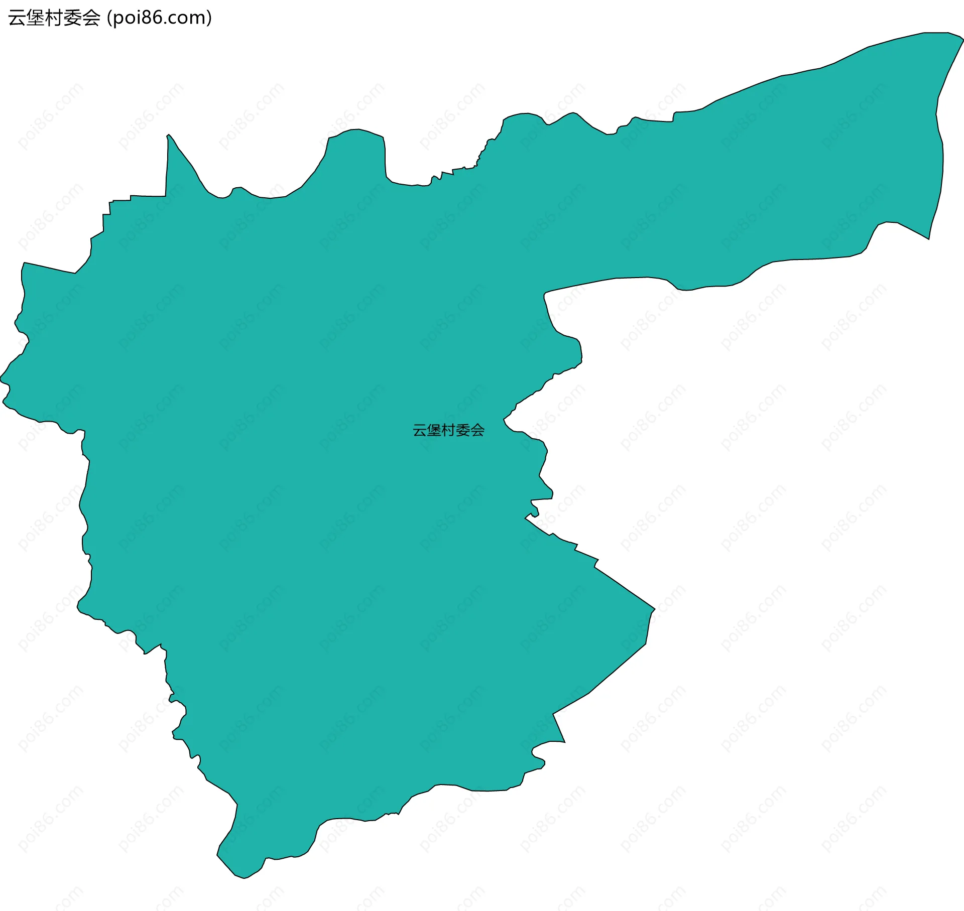 云堡村委会边界地图