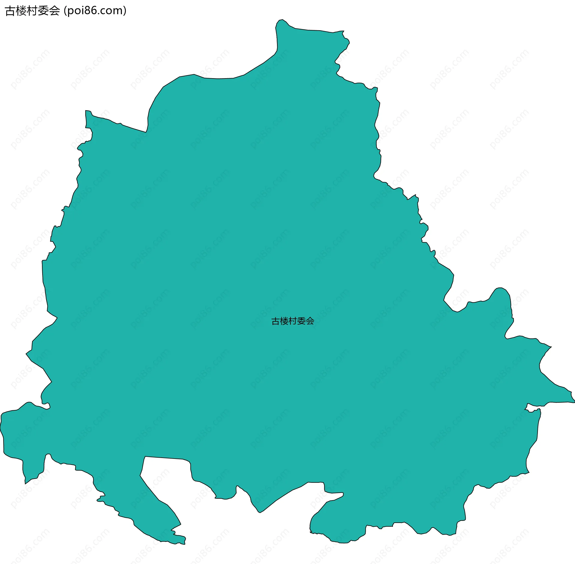 古楼村委会边界地图