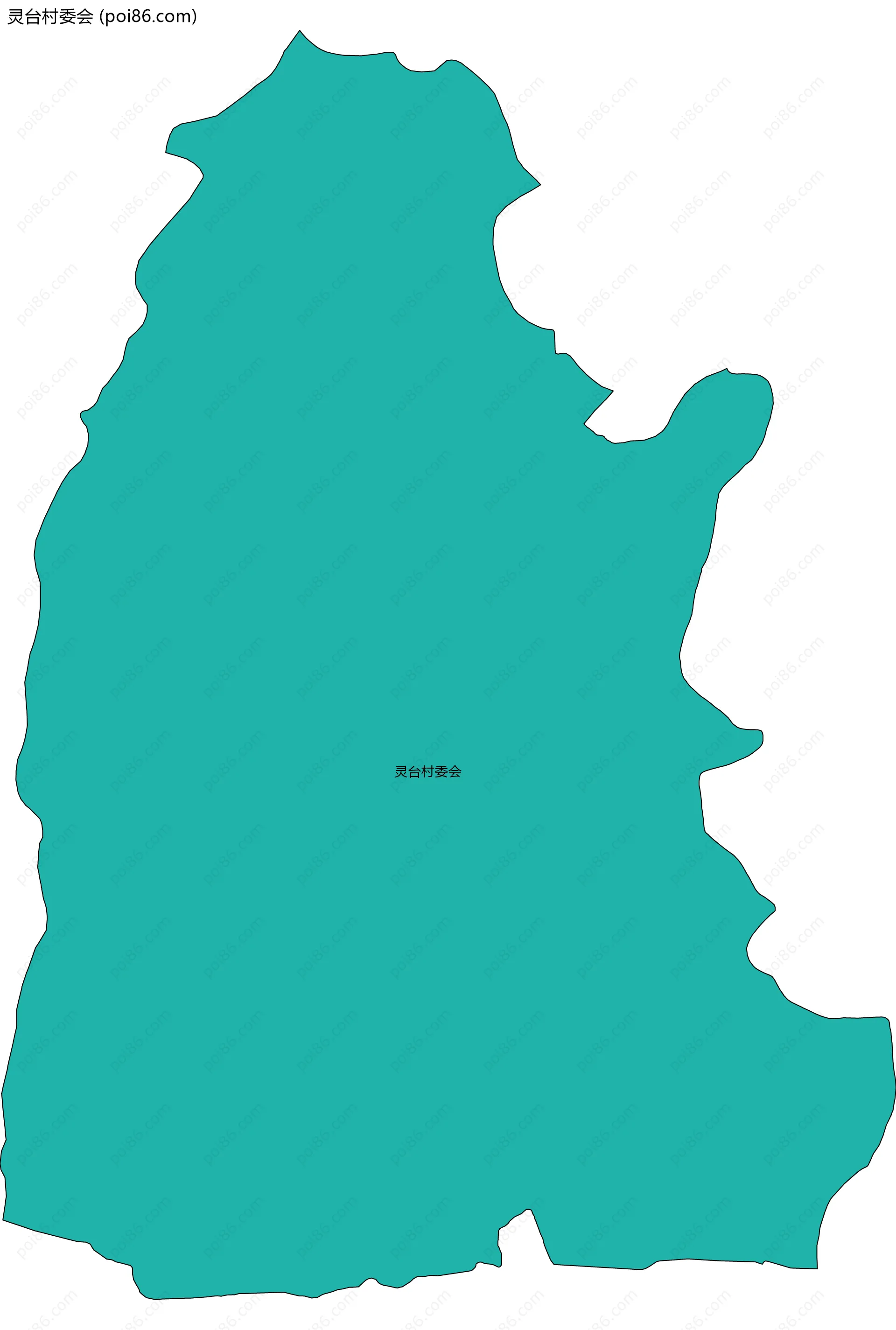 灵台村委会边界地图