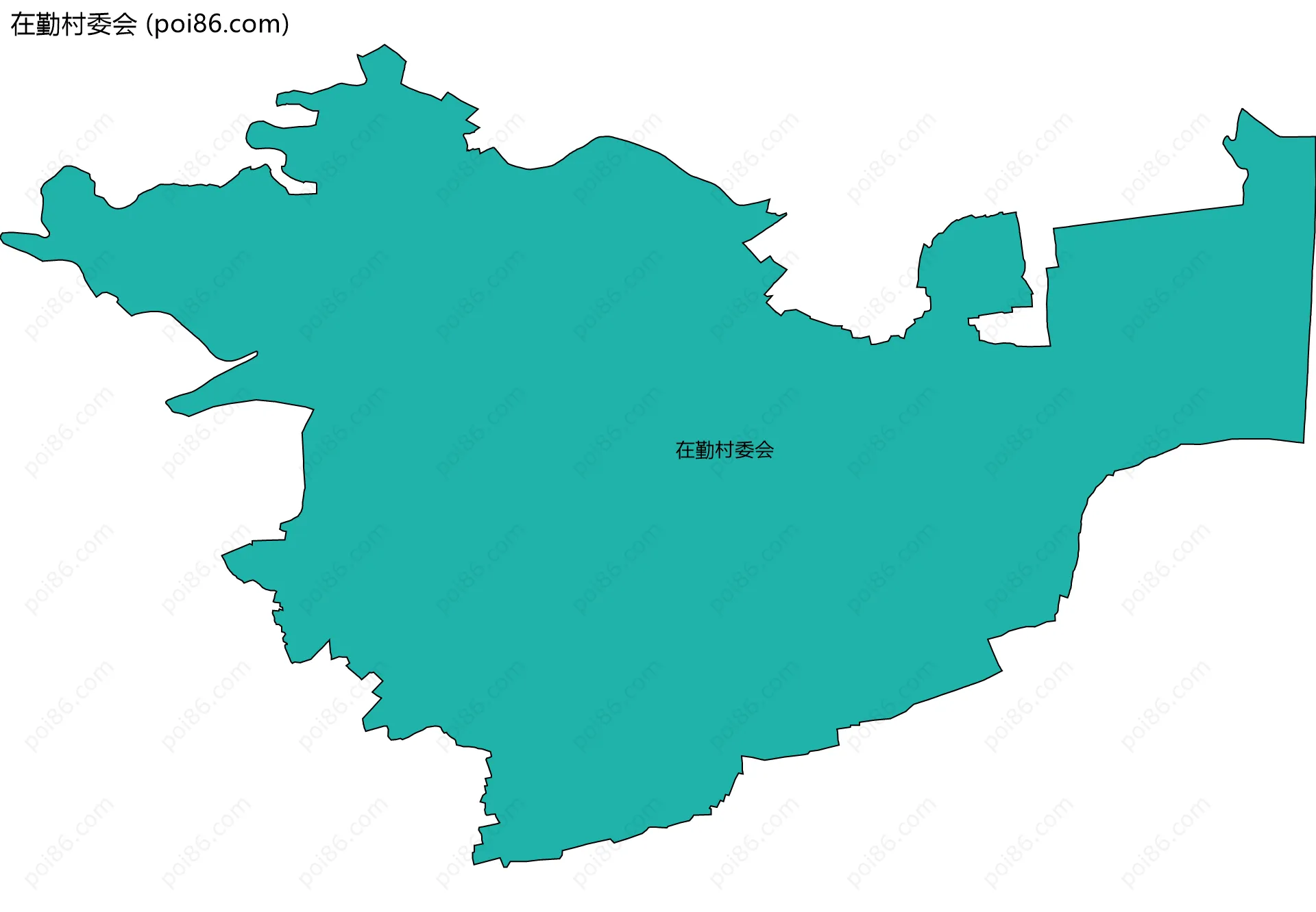 在勤村委会边界地图