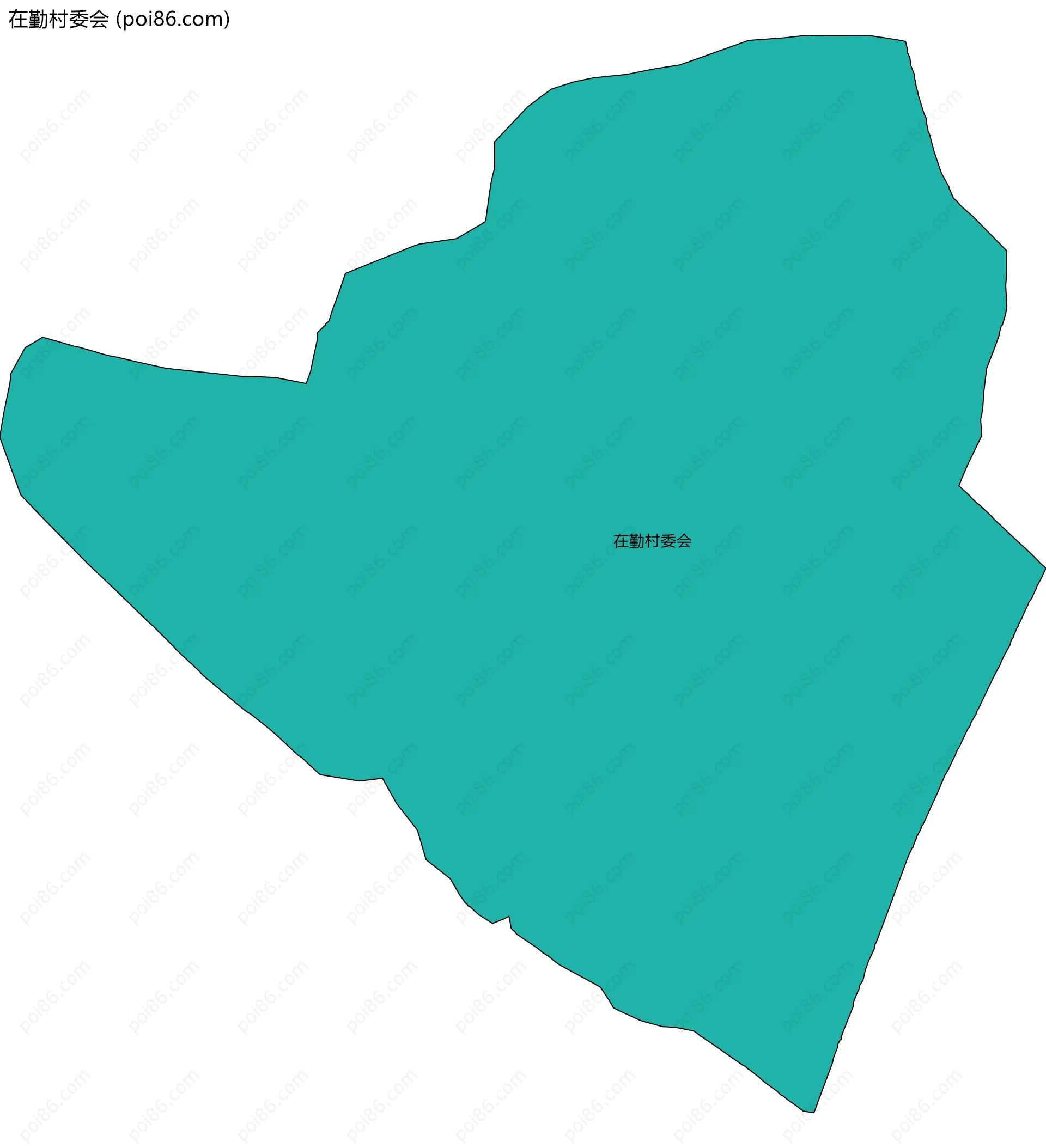 在勤村委会边界地图
