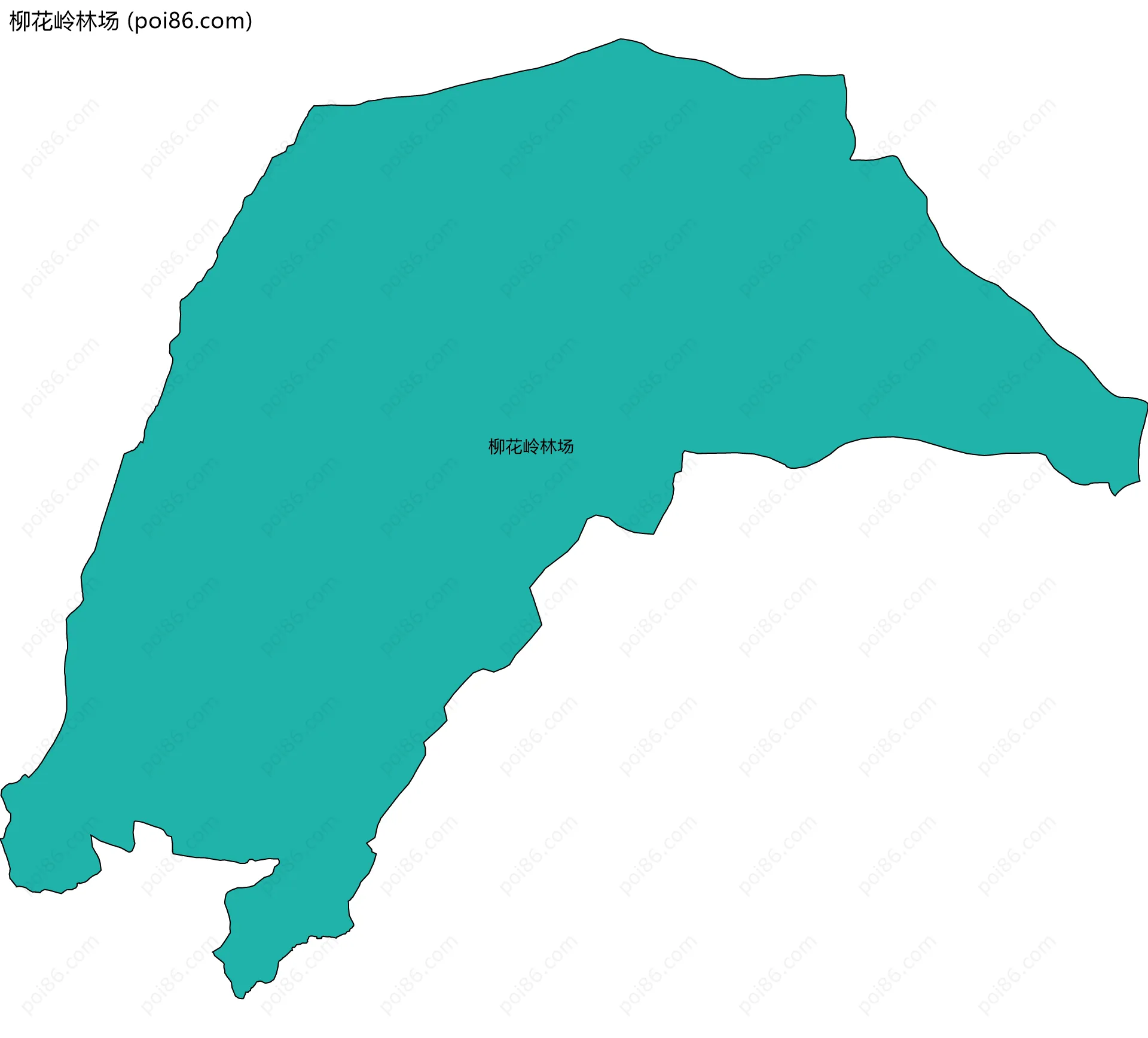 柳花岭林场边界地图