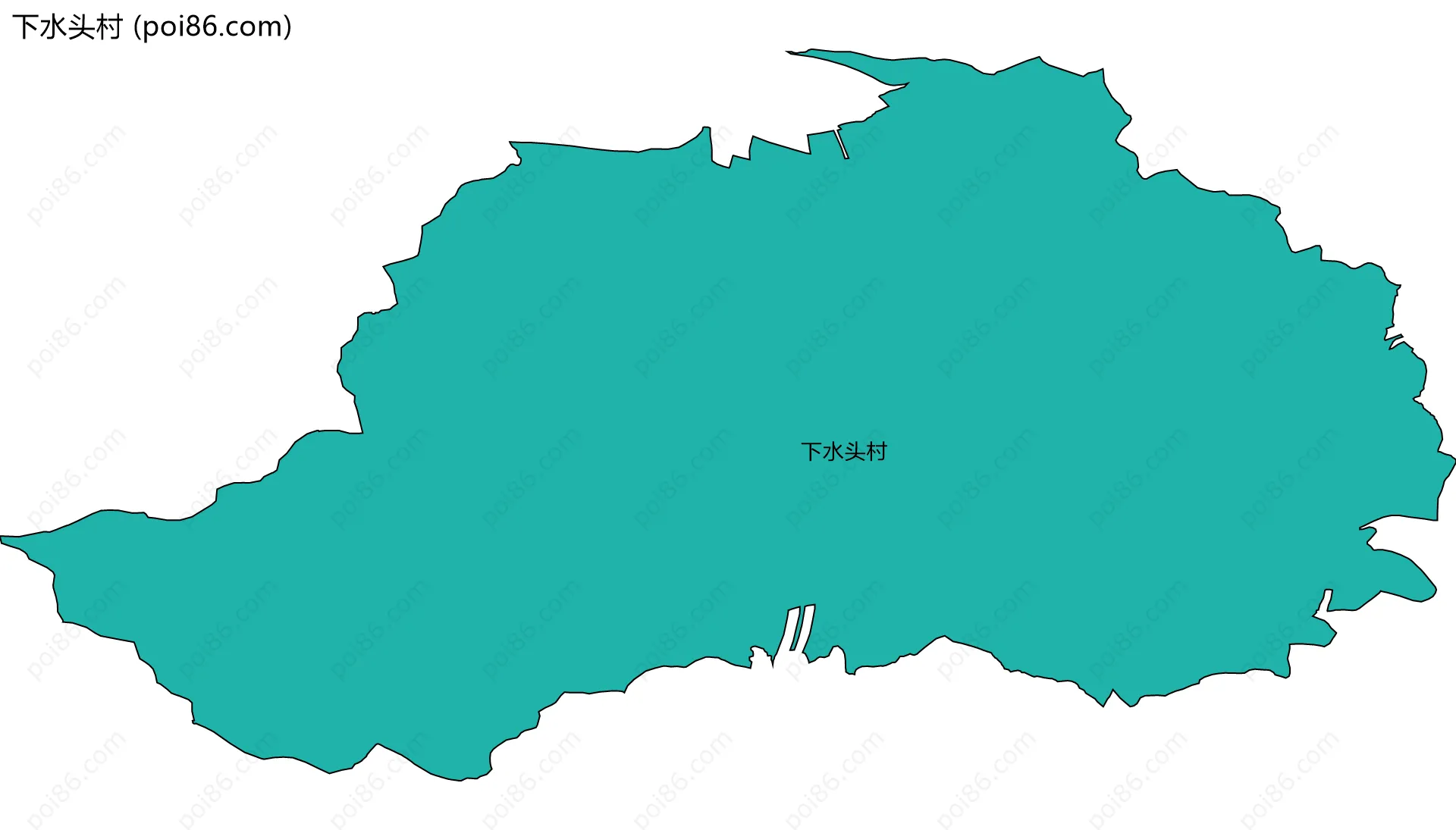 下水头村边界地图