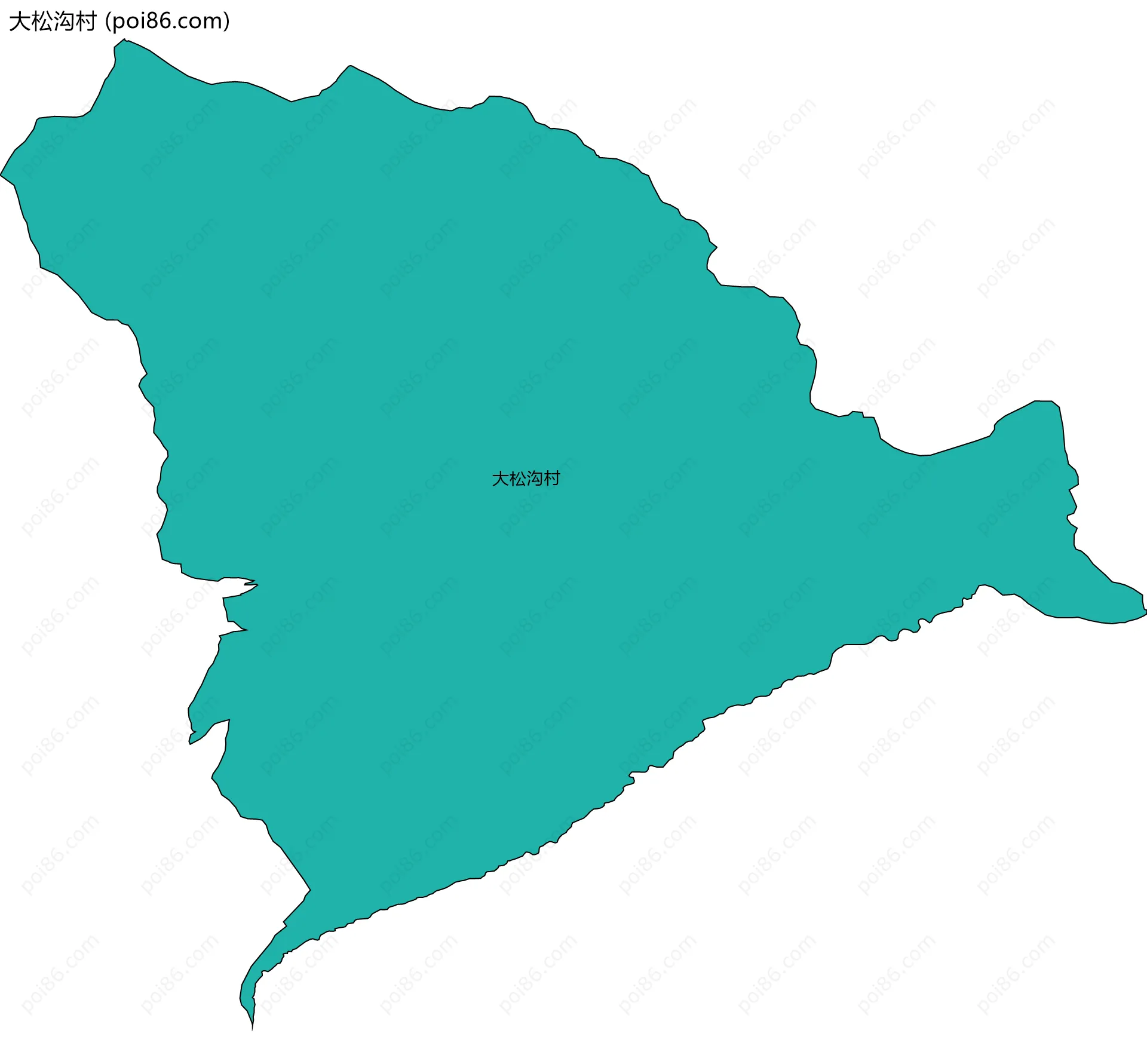 大松沟村边界地图