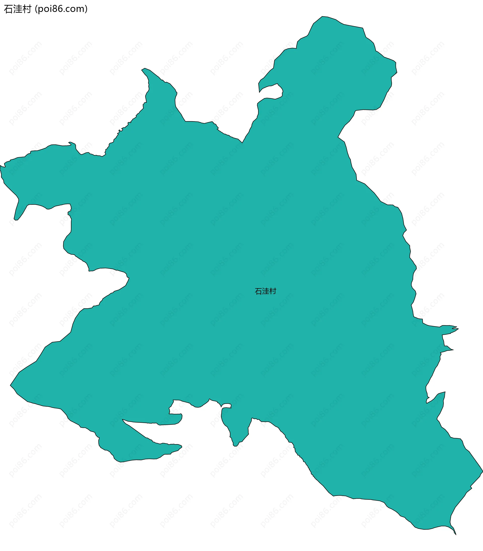 石洼村边界地图