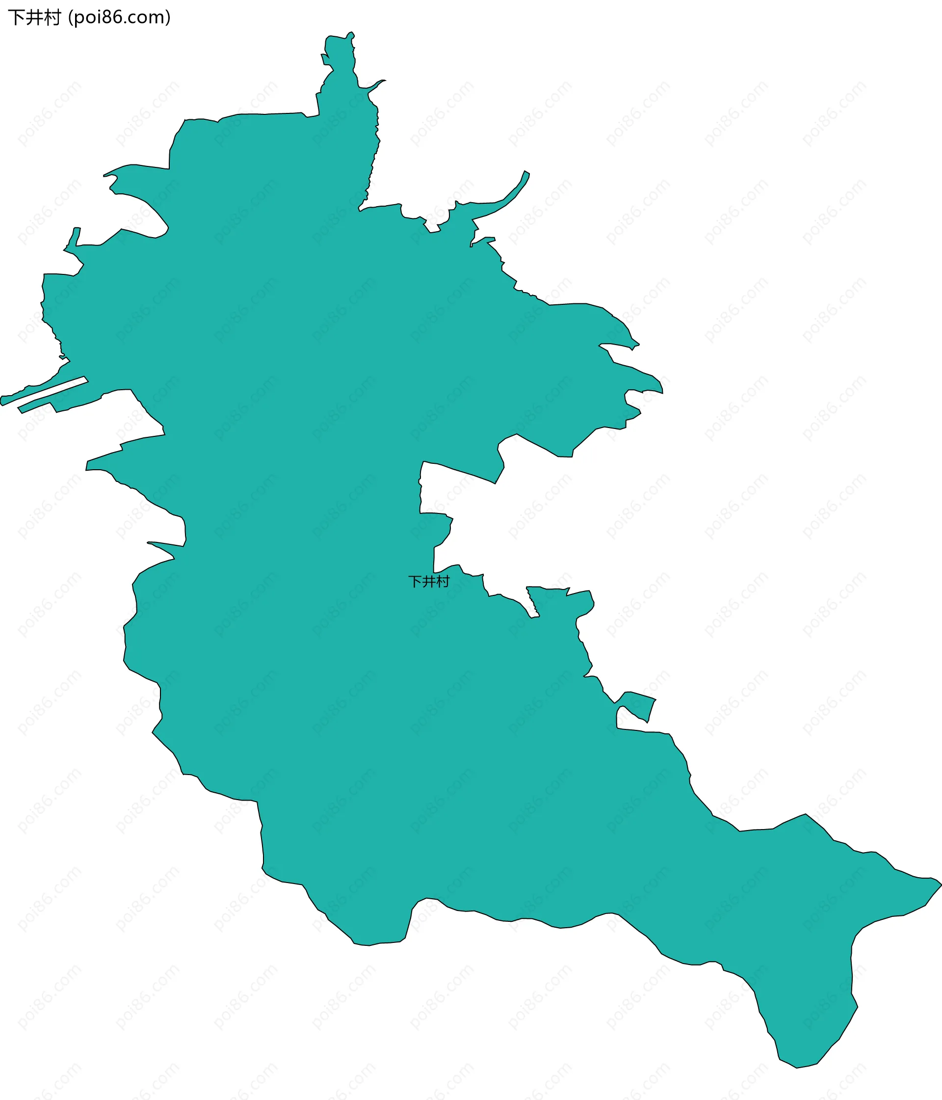 下井村边界地图