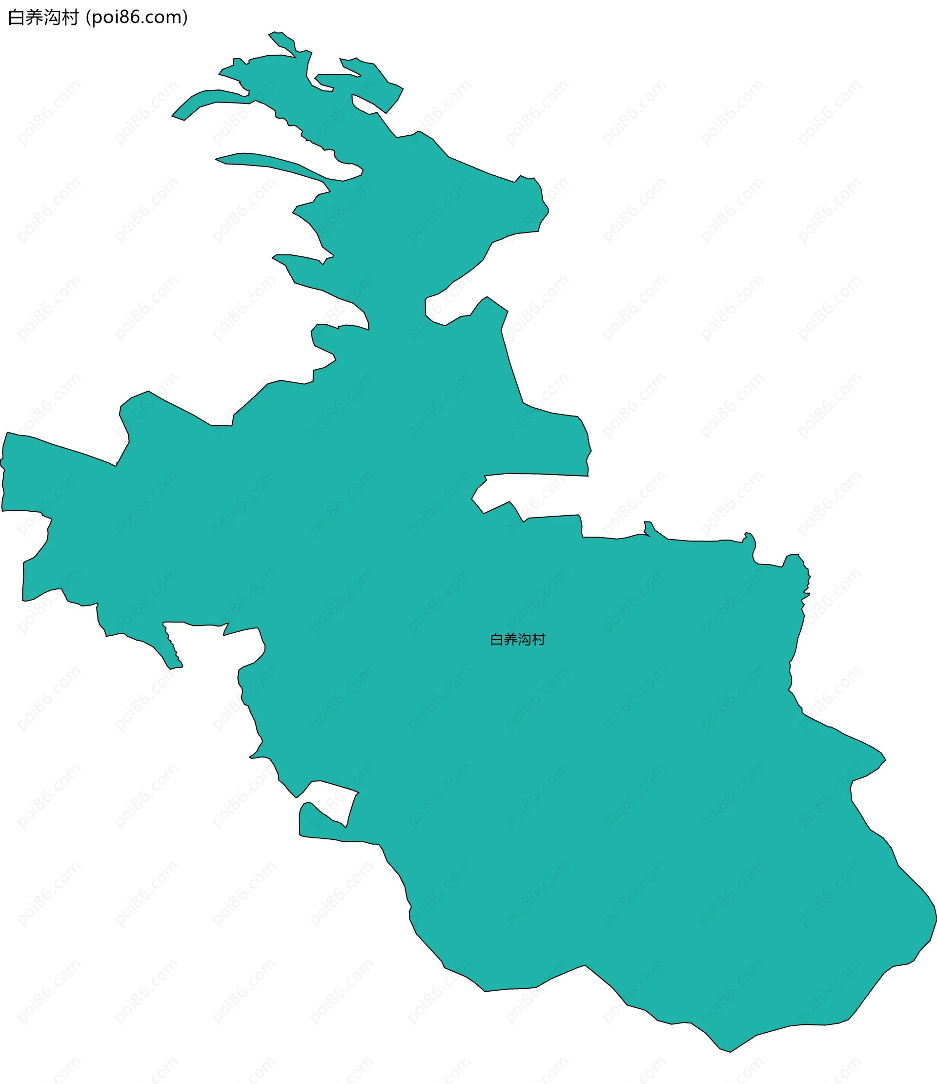 白养沟村边界地图